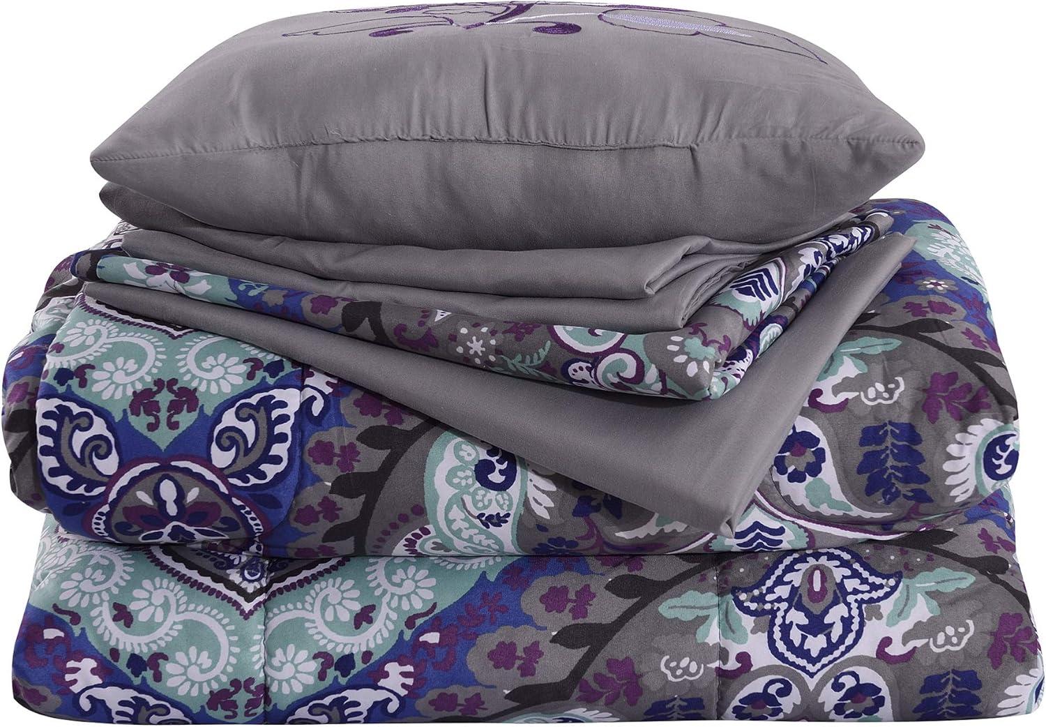 Modern Threads Printed Reversible Complete Bed Set Cathedral.