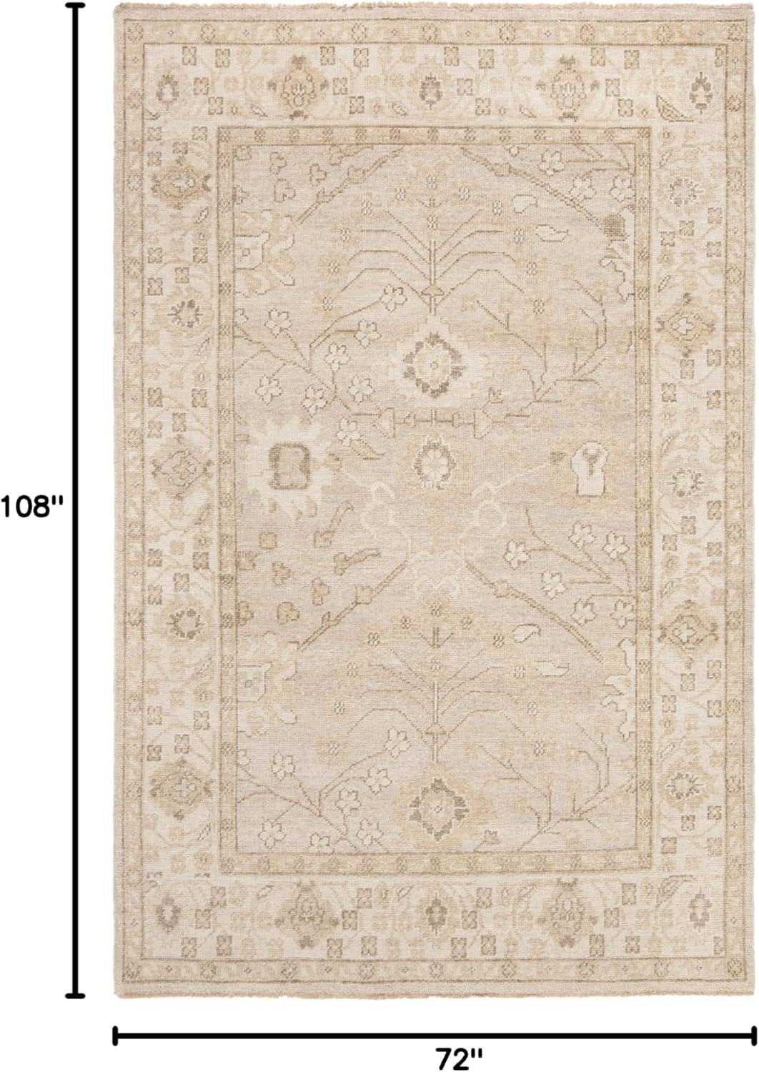 Izmir IZM134 Hand Knotted Area Rug - Gold/Ivory - 6'x9' - Safavieh