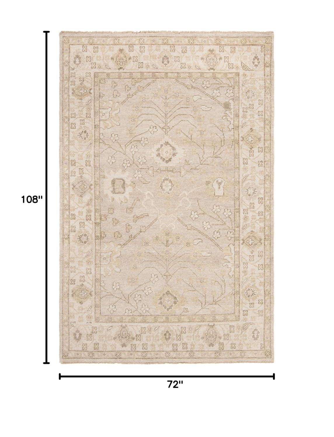 Izmir IZM134 Hand Knotted Area Rug - Gold/Ivory - 6'x9' - Safavieh