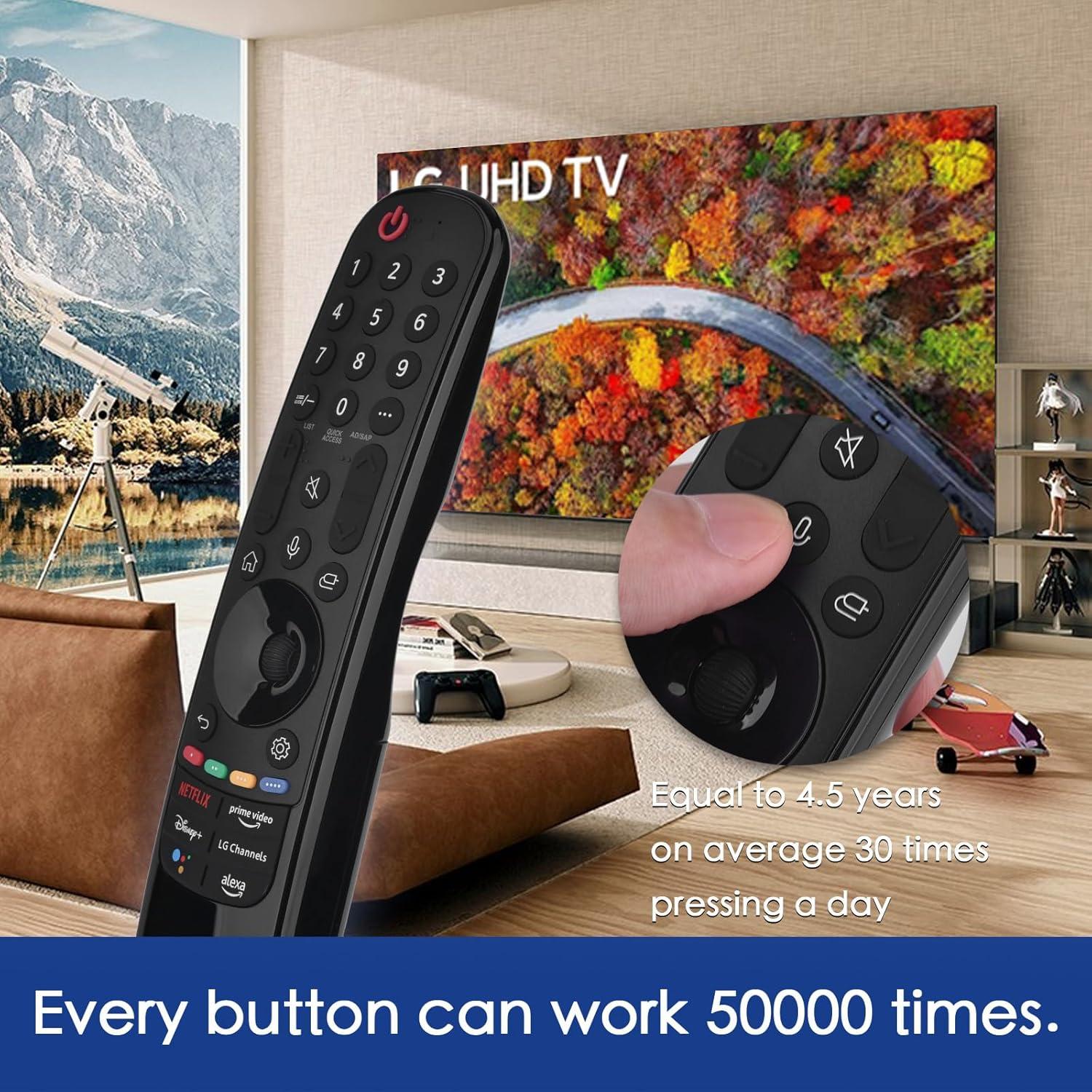 Black Voice Remote Control for LG Smart TV with Pointer and Voice Function