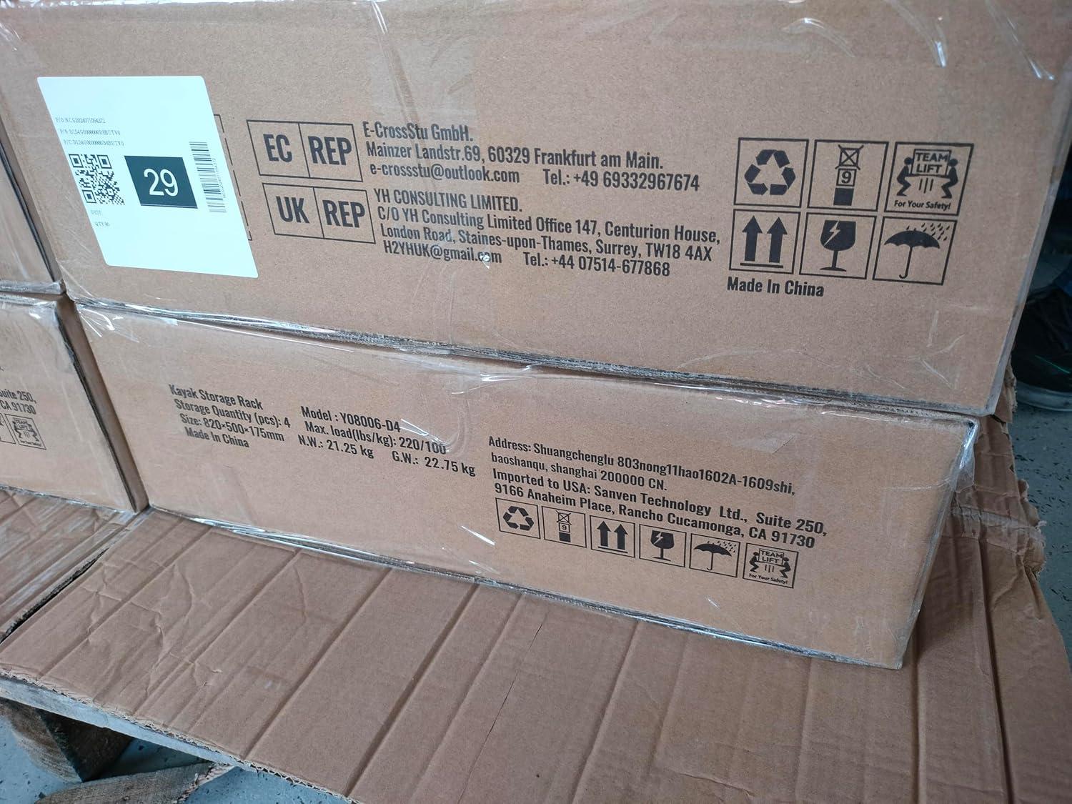 VEVOR Steel Freestanding Adjustable Kayak Rack DLS4G0000000D8BUTV0