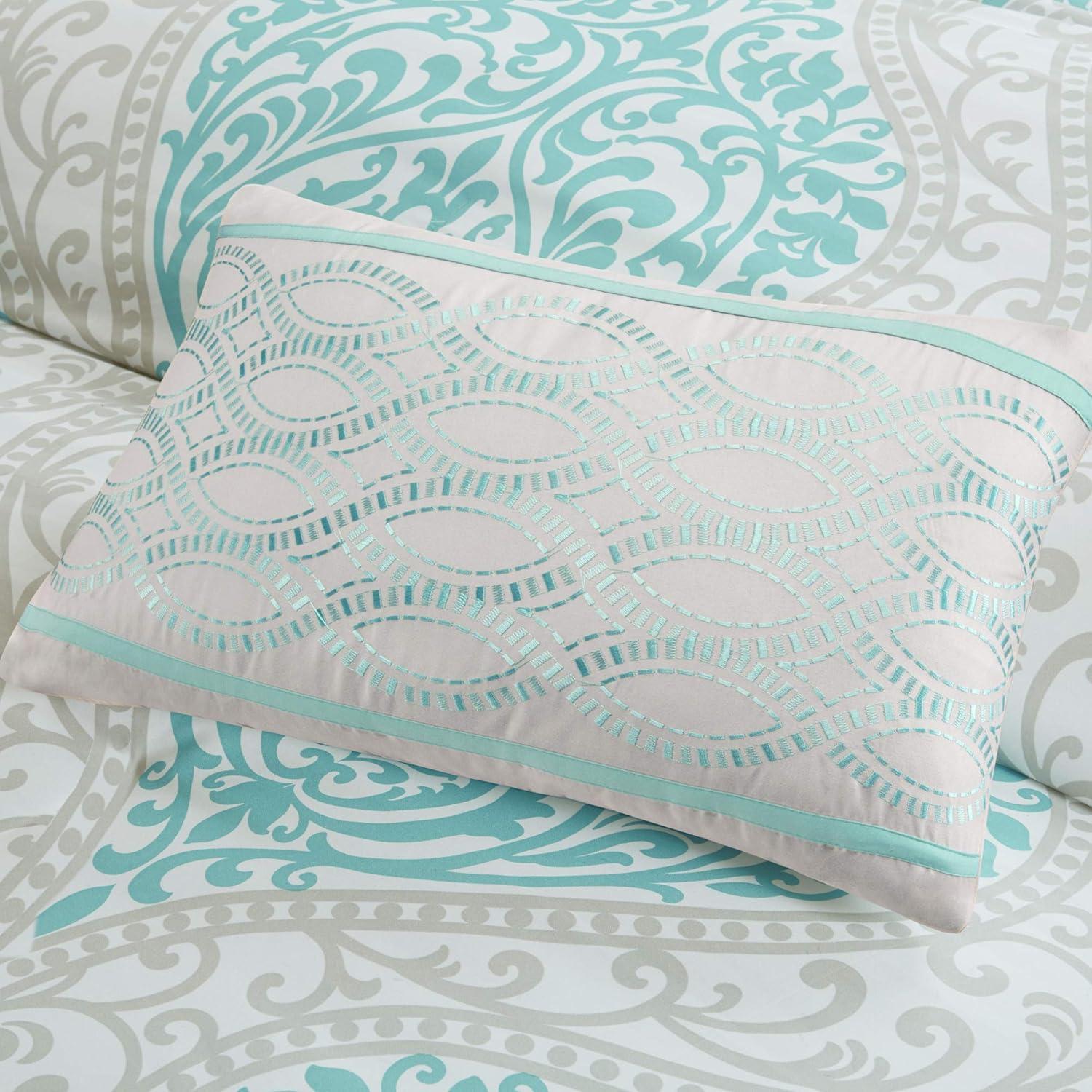 Intelligent Design Full/Queen Senna 5-Piece Comforter Set, Aqua