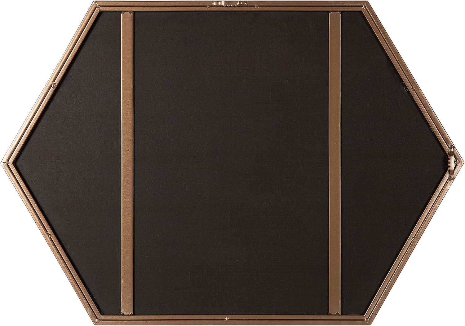 Geometric Bronze Hexagon Full Length Wall Mirror 31"x22"