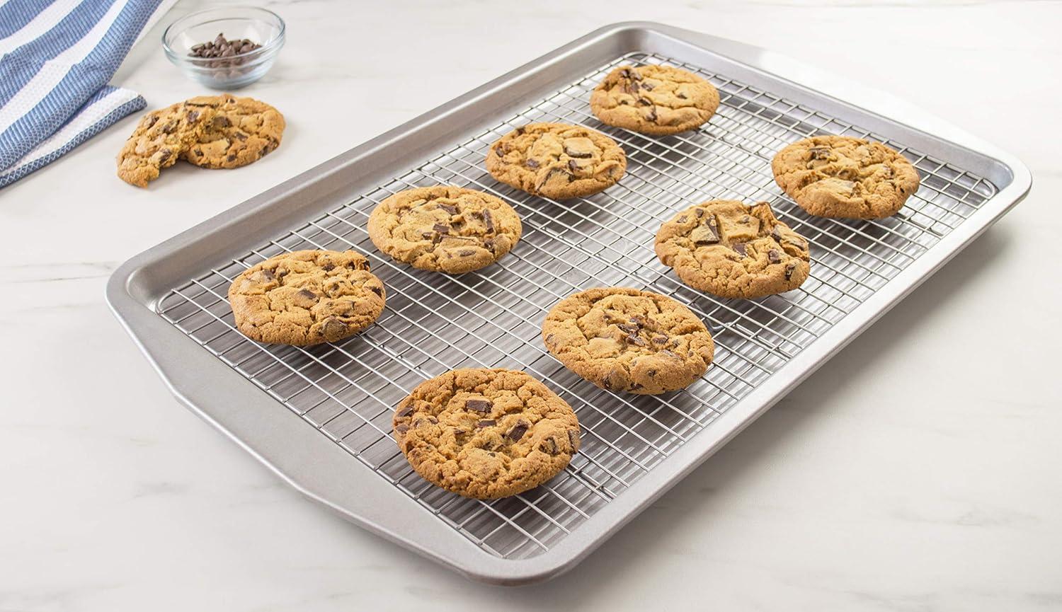 Aluminum Non-Stick Half Sheet Pan with Cooling Rack