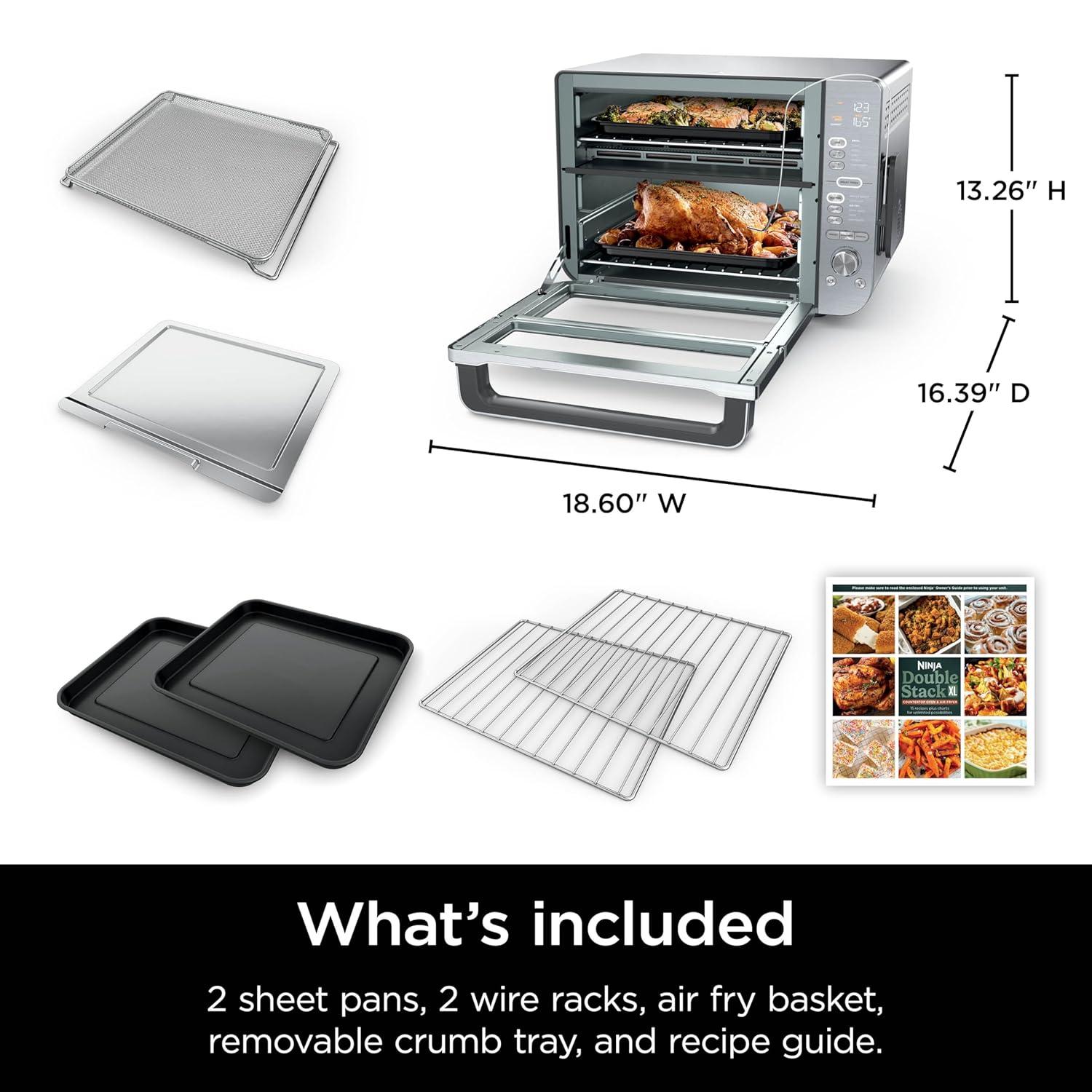 Ninja Ninja Double Stack XL Countertop Oven & Air Fryer, Pro Cook System & Thermometer, DCT651