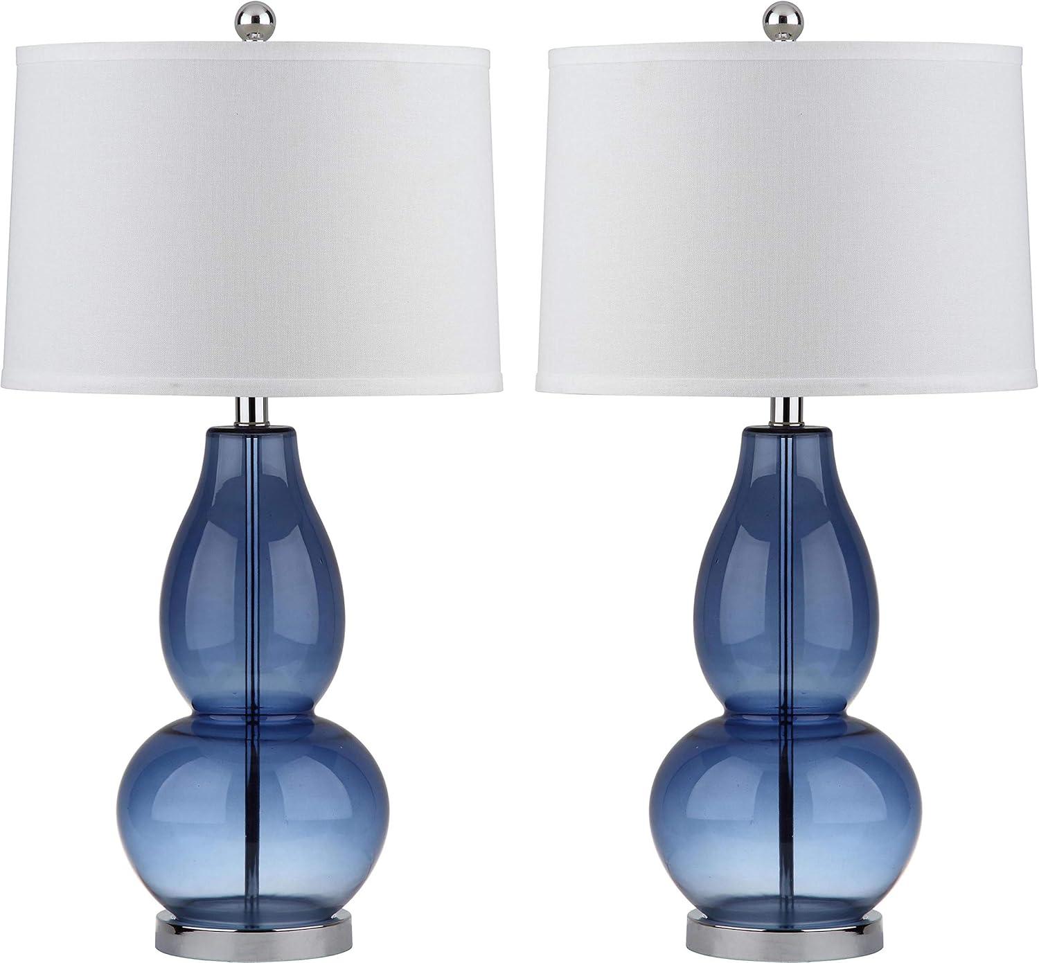 Mercurio Double Gourd Lamp (Set of 2) - 28.5 Inch Height - LIT4155 - Blue - Safavieh