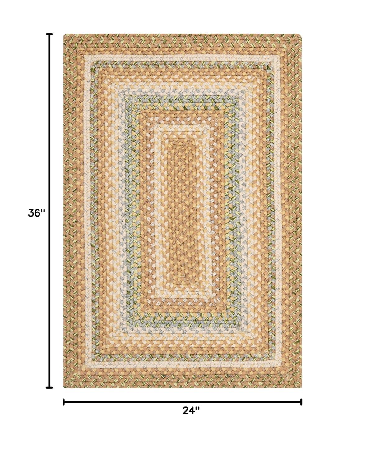 Braided BRD314 Hand Woven Accent Rug - Tan/Multi - 2'x3' - Safavieh.