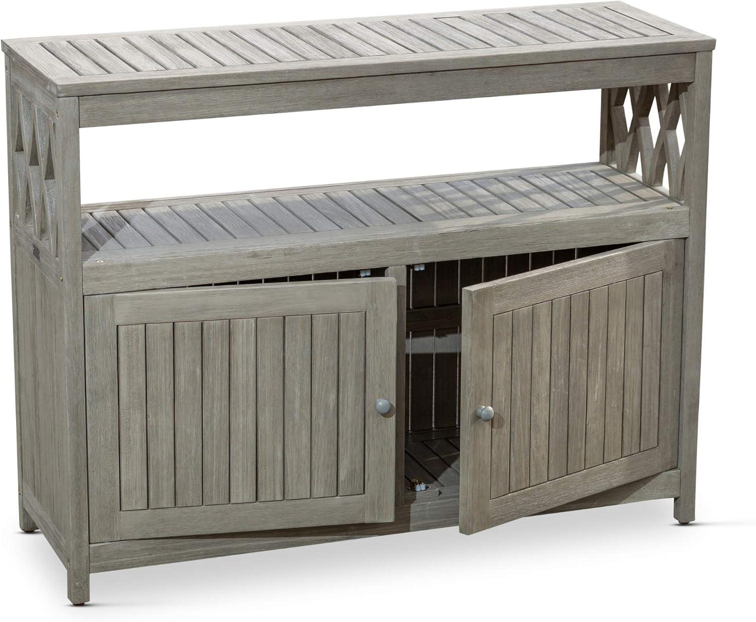 Eucalyptus Driftwood Grey Modern Sideboard with 2 Doors