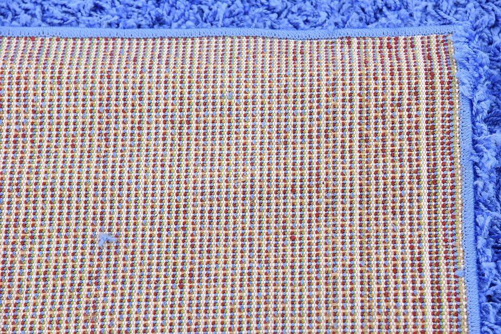 Unique Loom 8' 0 x 11' 0 Rectangle Solid Shag Periwinkle Blue Area Rug