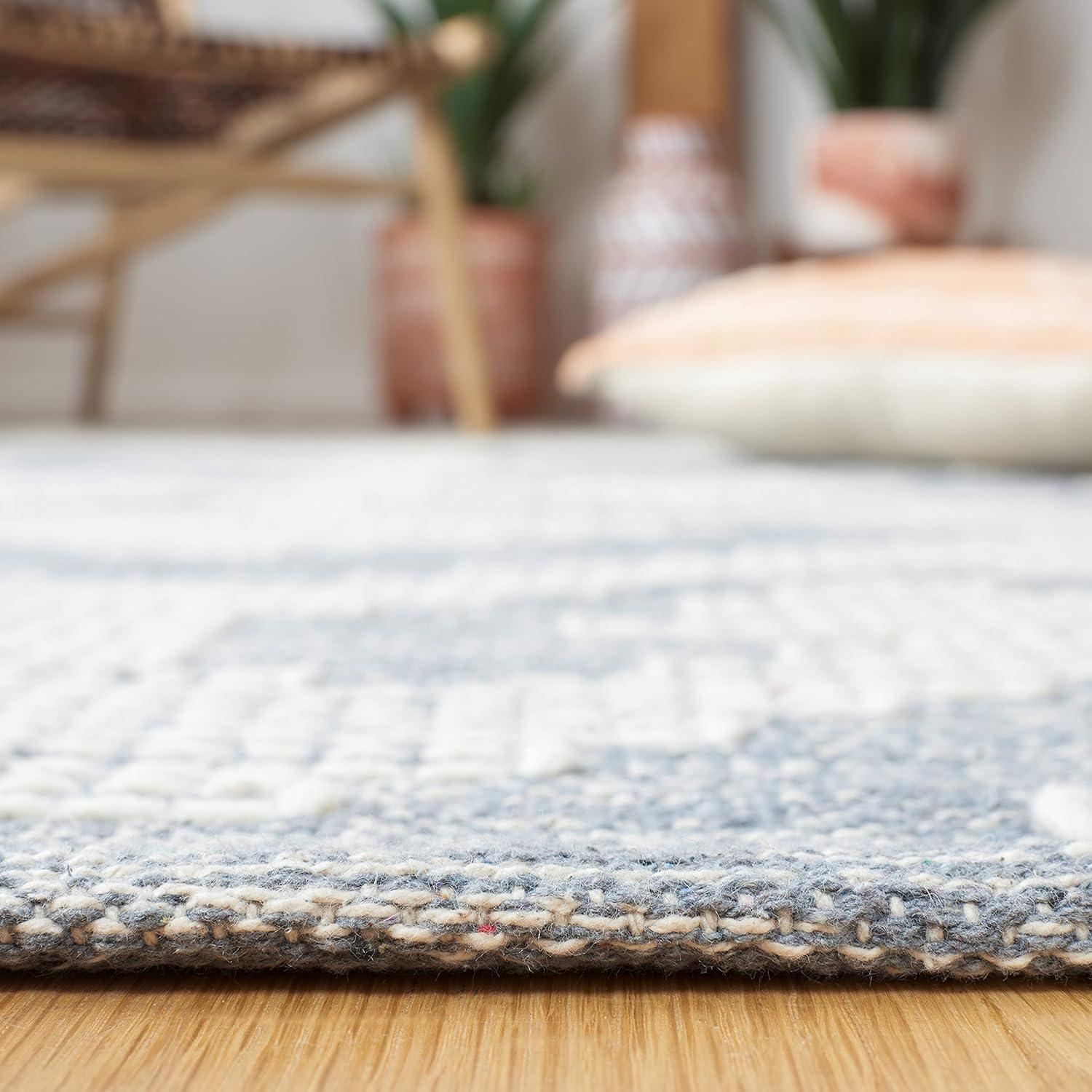Kilim KLM853 Hand Woven Area Rug - Blue/Ivory - 5'x8' - Safavieh.