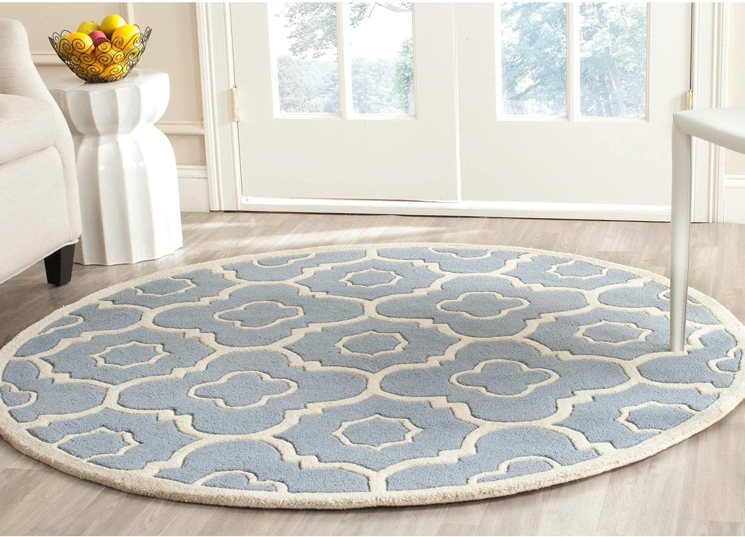 SAFAVIEH Chatham Diego Geometric Wool Area Rug, Green/Ivory, 8' x 10'