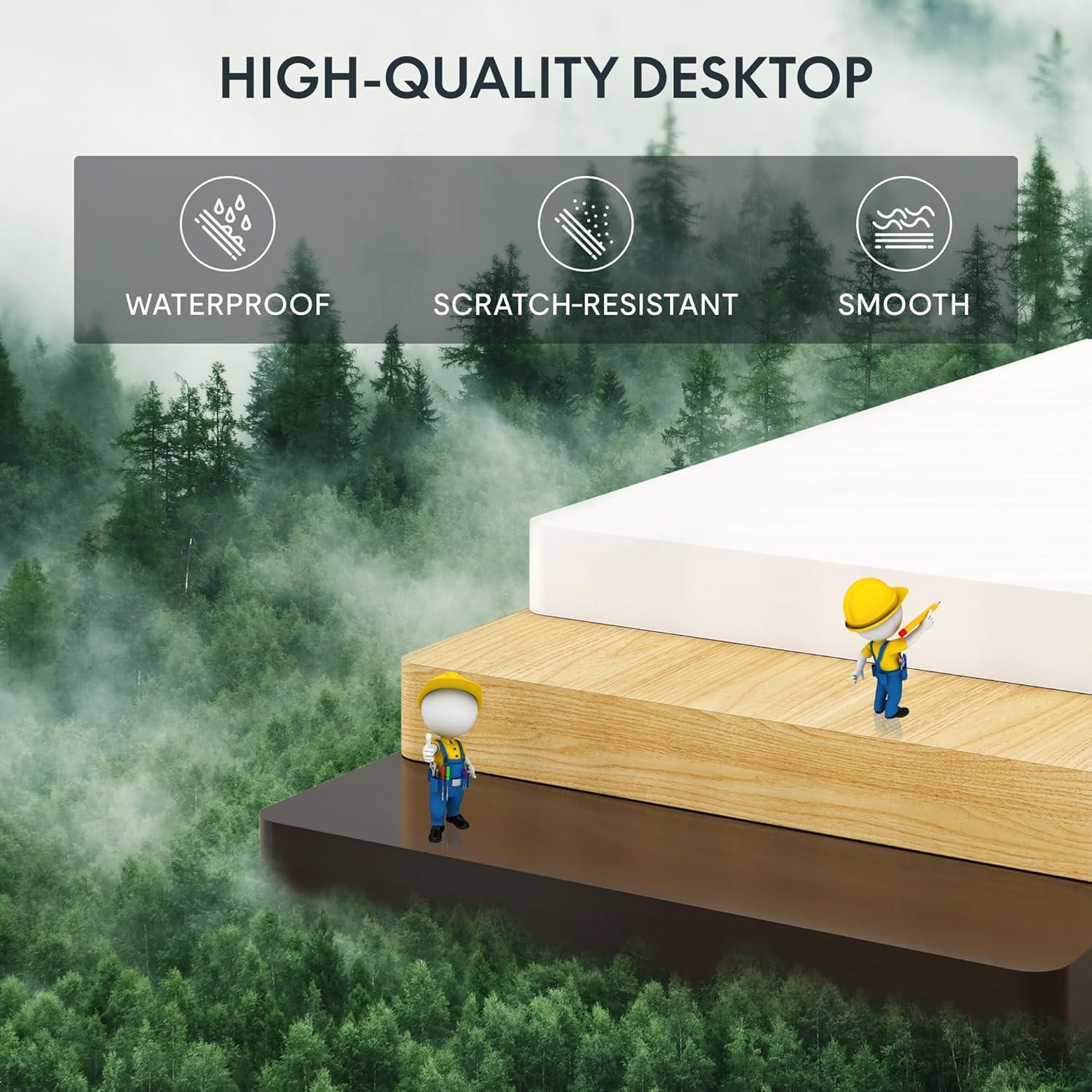 FLEXISPOT Standing Desk Adjustable Height with Whole Piece Desk Board 43 x 24