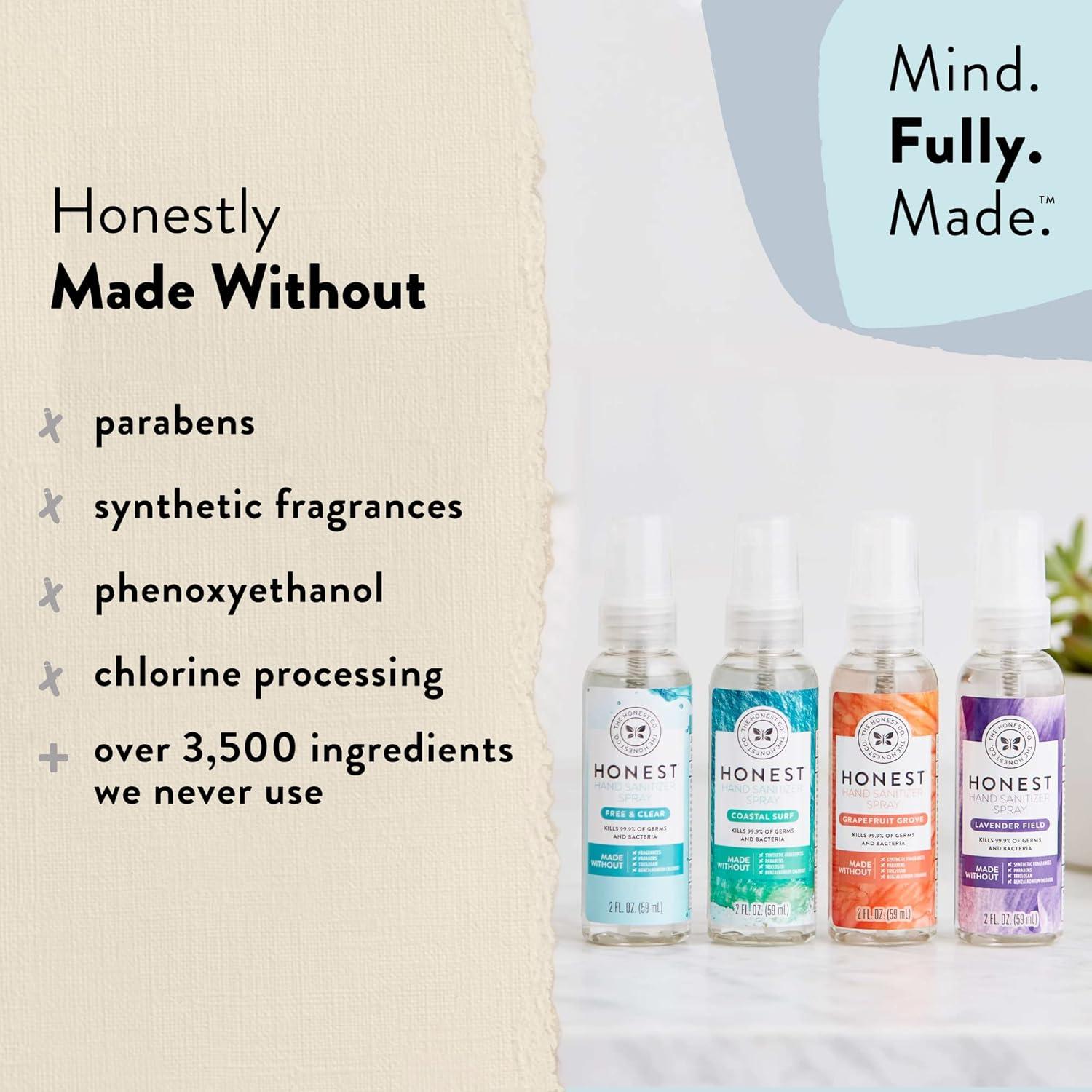The Honest Company Hand Sanitizer Spray - Coastal Surf - Trial Size - 2 fl oz
