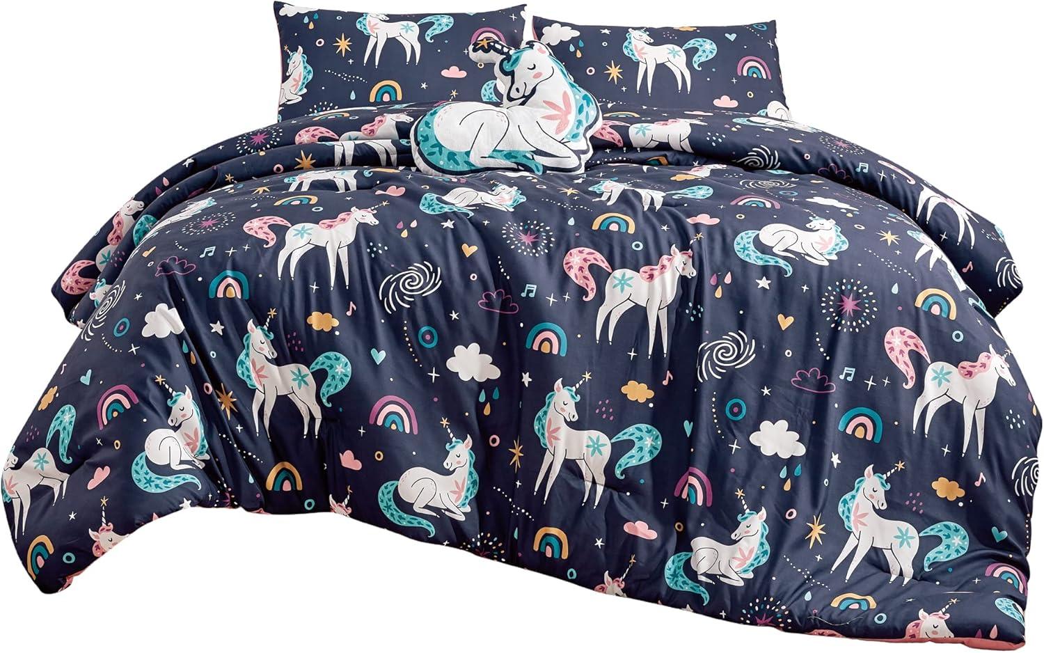 MarCielo Kids Girls Comforter Set Magic Unicorn