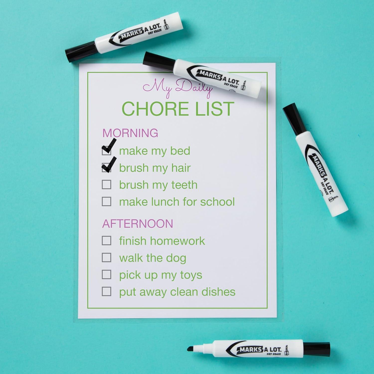 Avery Marks-A-Lot Desk-Style Dry Erase Marker Chisel Tip Black 36/Pack 98207