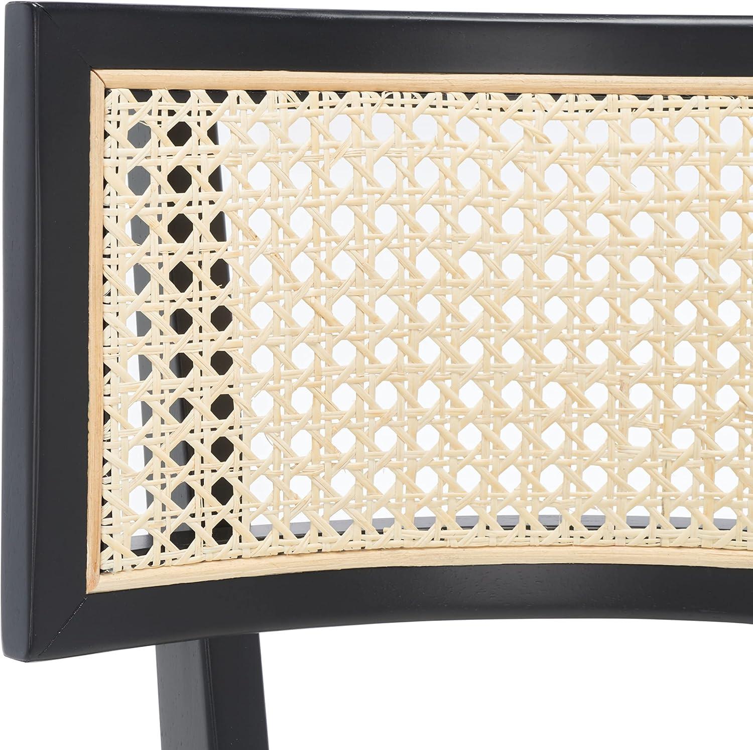 Galway Cane Dining Chair - DCH1007 - Black/Natural - Safavieh