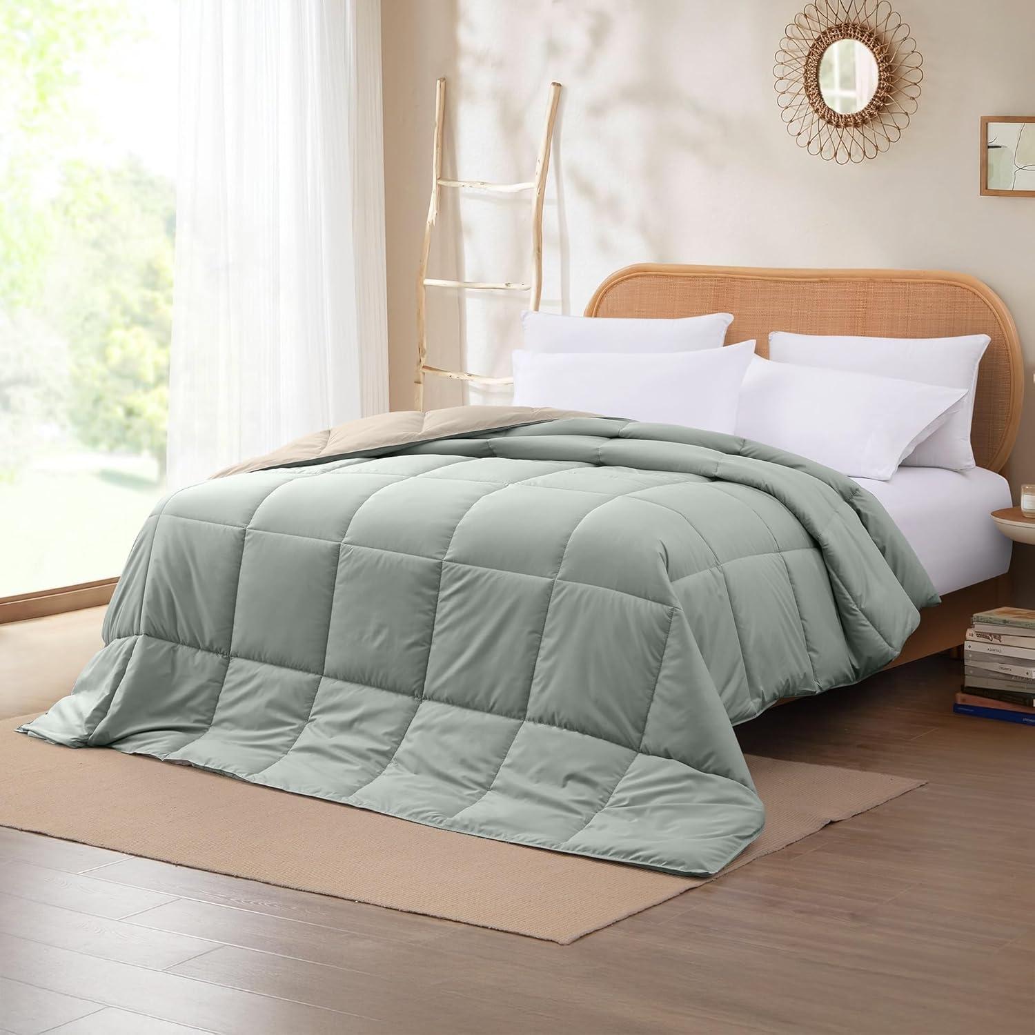 Modern Threads Modern Threads Sanctuary by PCT Down Alternative Microfiber Quilted Reversible Comforter & Duvet Insert - Soft, Comfortable Alternative to Goose Down - Bedding for All Seasons