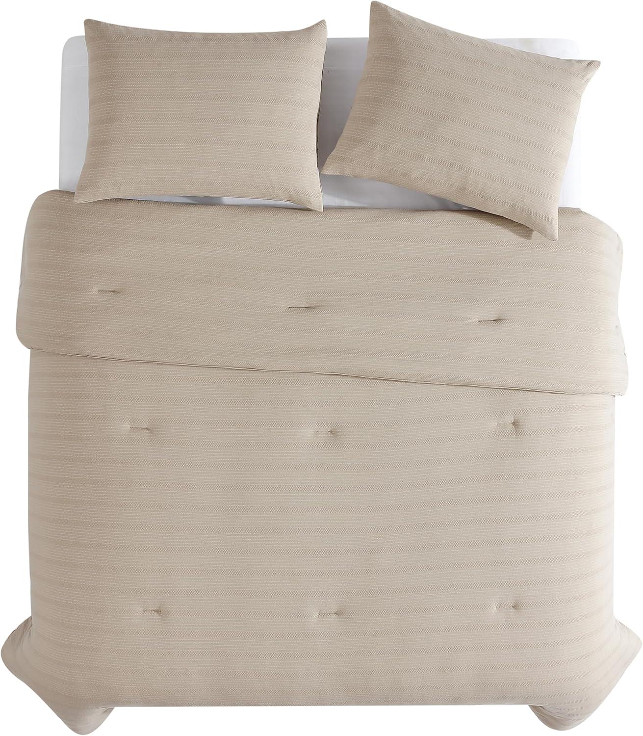 True Comfort Taupe Microfiber Full Comforter Set