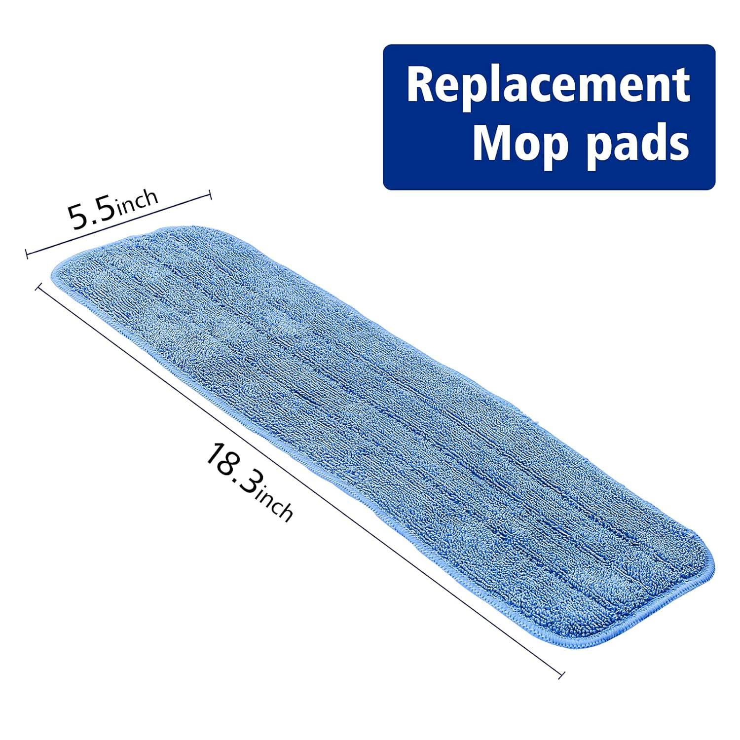 Replacement Washable Microfiber Absorbing Mop Head - Compatible with E-Cloth Deep Clean Mop Head, Wet & Dry Cleaning Cloth Refills for All Hard-Floor (Blue) 6Pack