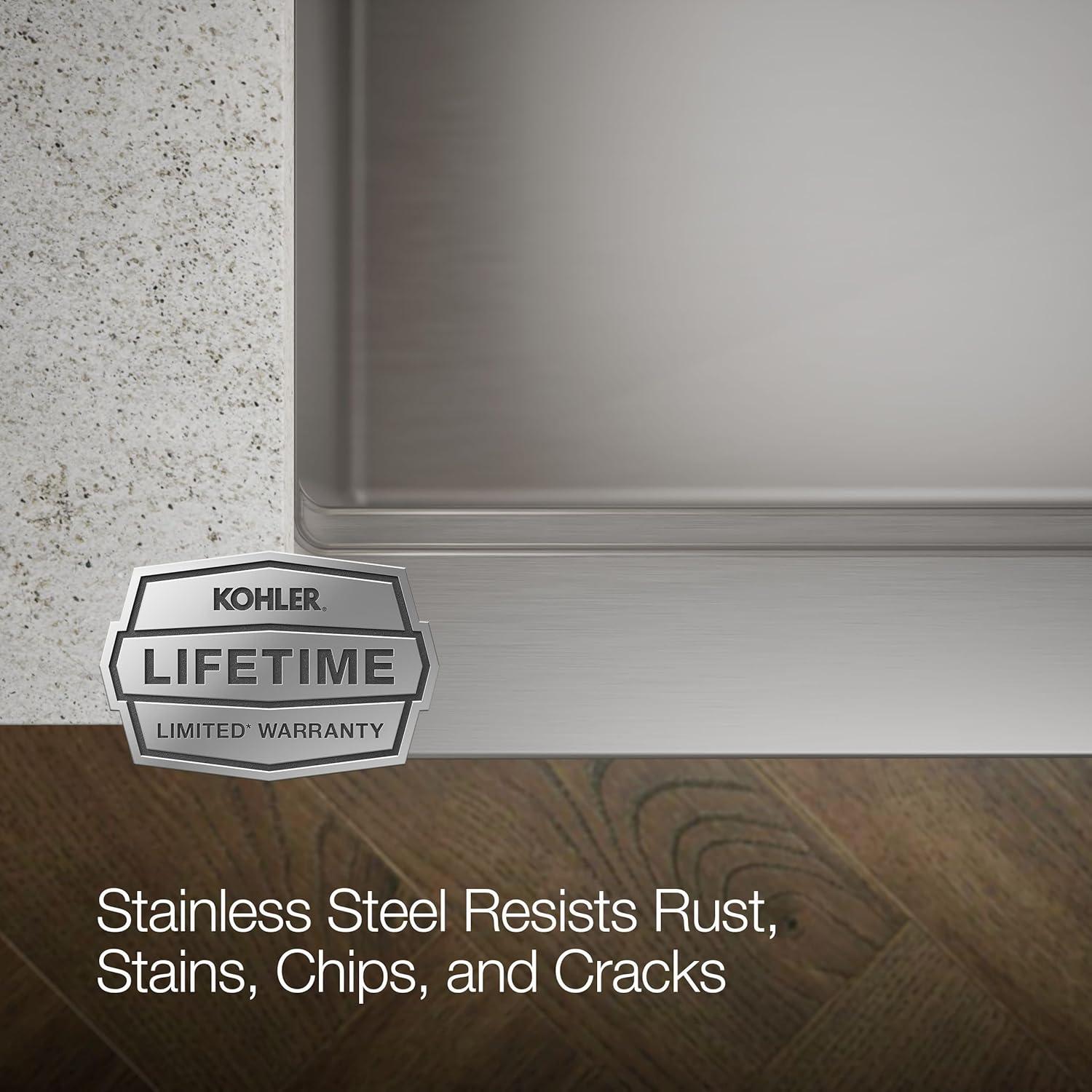 Strive 36" Stainless Steel Farmhouse Undermount Single-Bowl Kitchen Sink