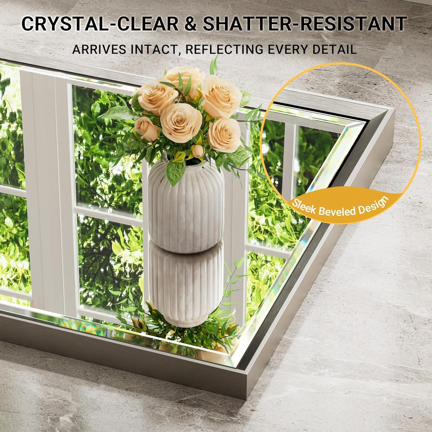 Lohoski Decorative Wall Mirror Beveled Design, Bathroom Vanity Mirror Accent Mirror Finish