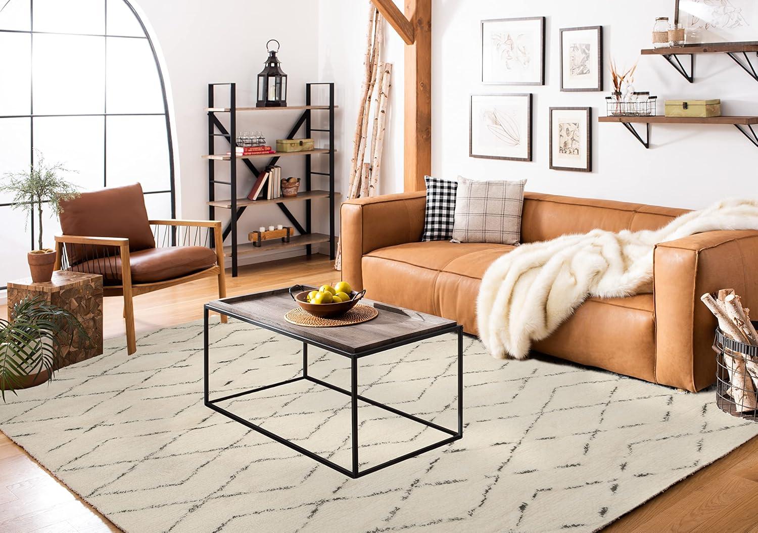 Casablanca CSB847 Hand Tufted Indoor Area Rug - Ivory/Grey - 8'x10' - Safavieh