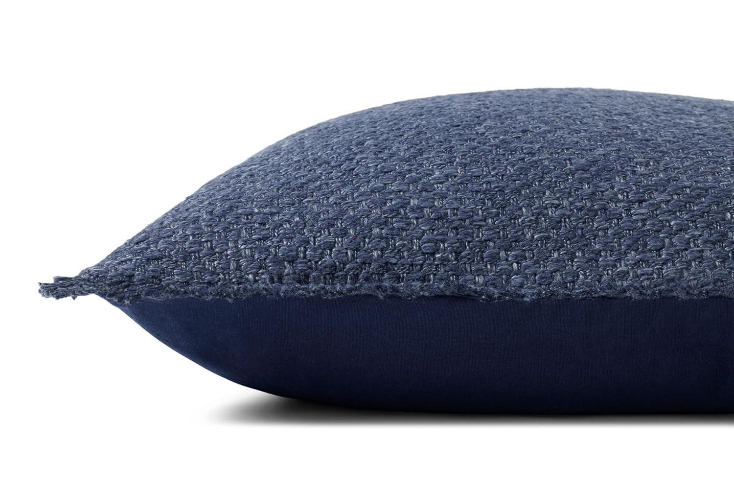 Navy Woven 22'' x 22'' Pillow with Poly Insert