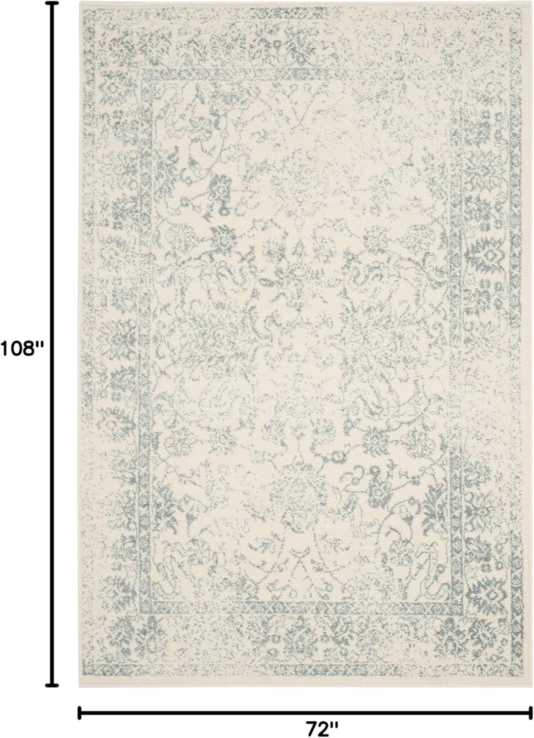 Adirondack ADR109 Machine Made Indoor Area Rug - Ivory/Slate - 6'x9' - Safavieh