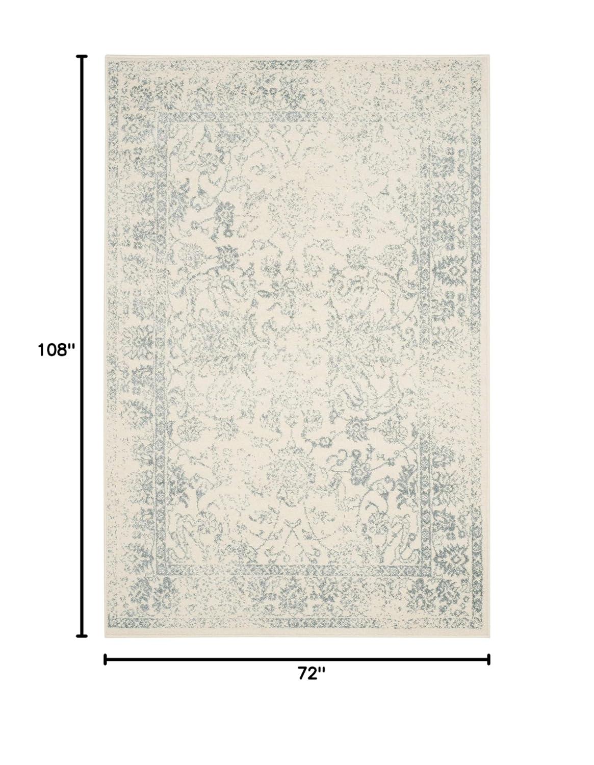 Adirondack ADR109 Machine Made Indoor Area Rug - Ivory/Slate - 6'x9' - Safavieh