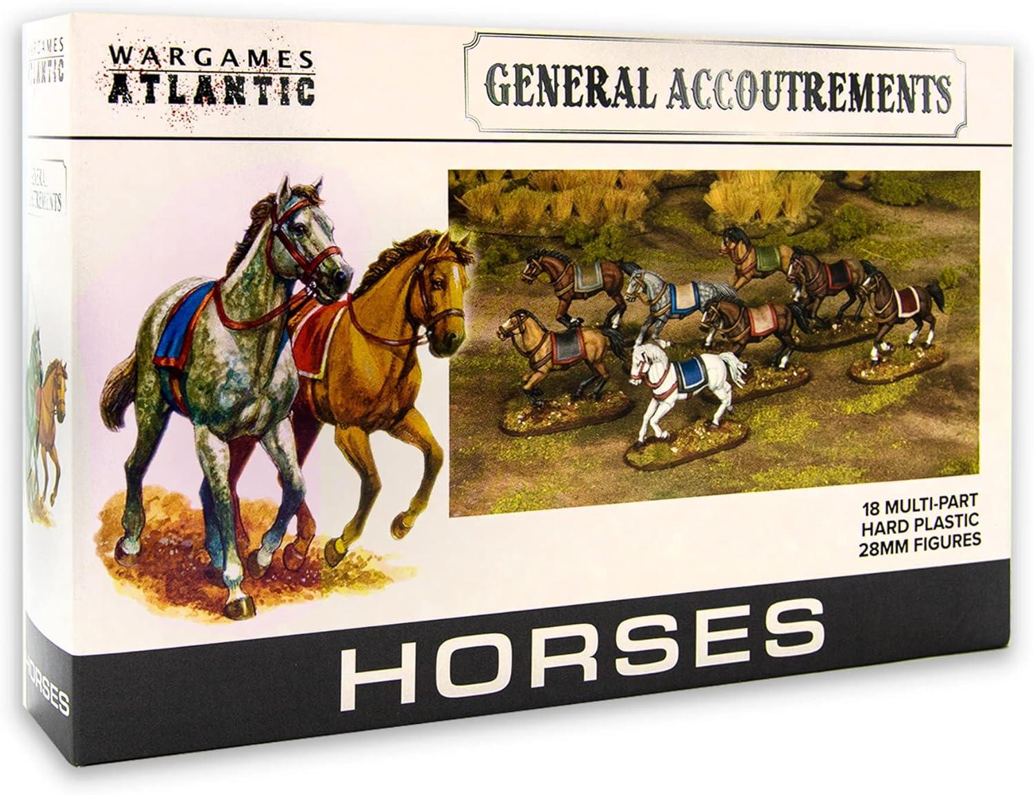 Wargames Atlantic General Accountrements - Horses New