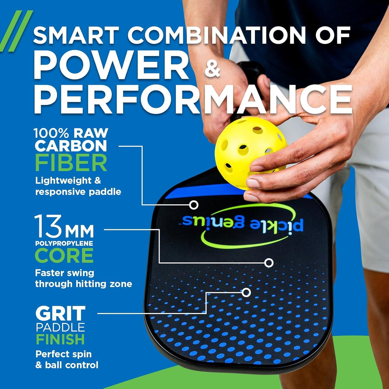 Pickle Genius Pickleball Paddle - Lightweight High-Performance for Indoor & Outdoor Play