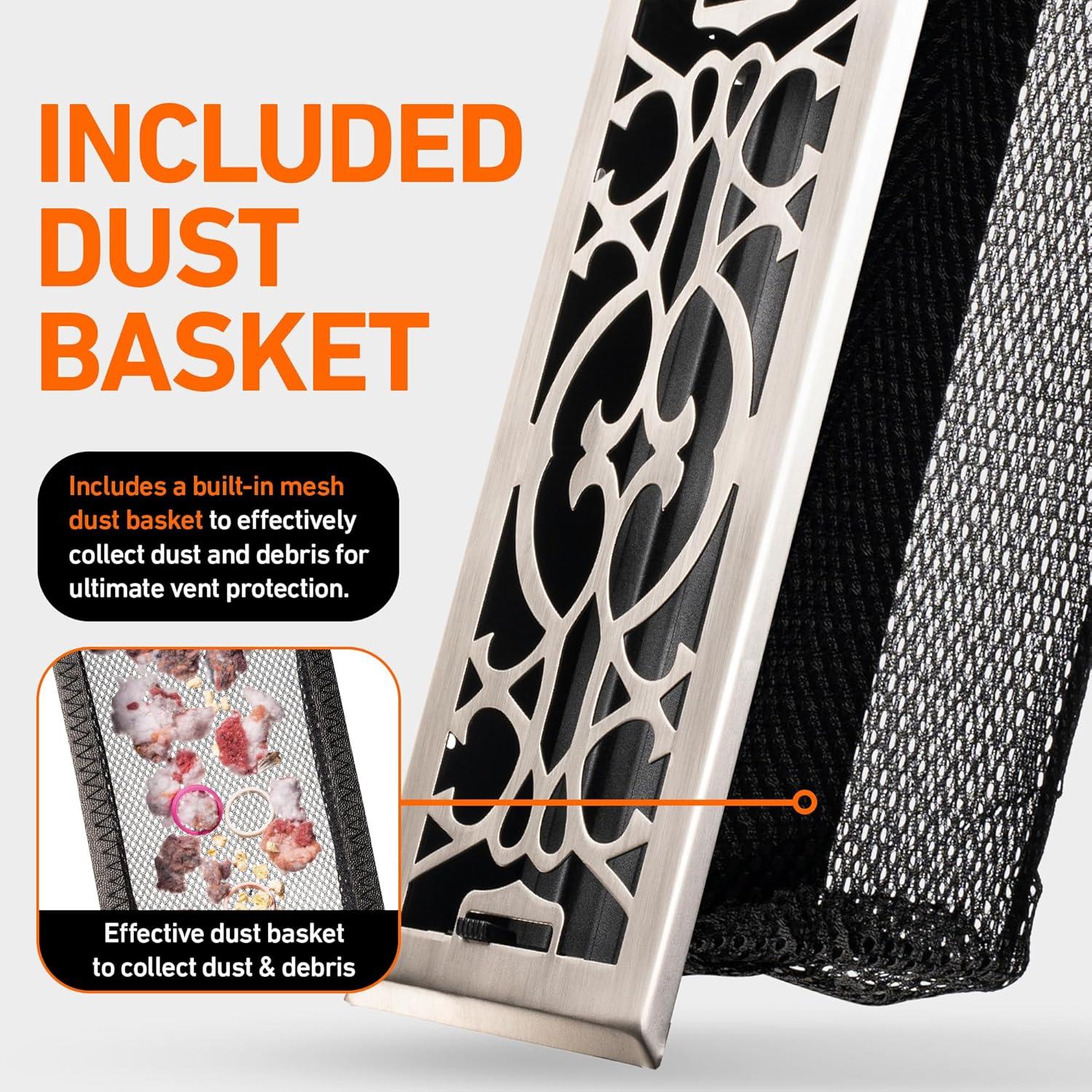 Home Intuition Victorian Floor Vent Cover Register With Mesh Net