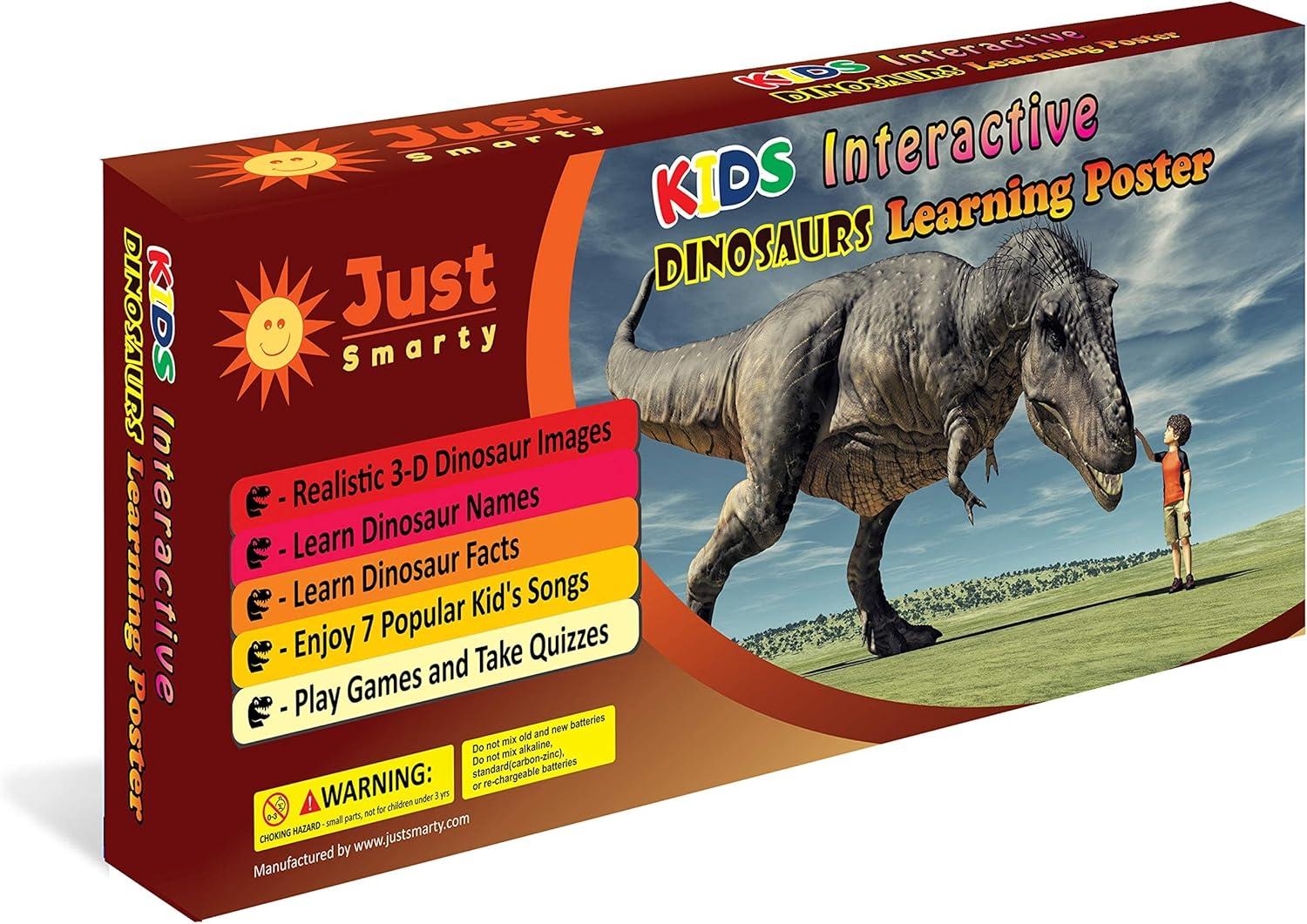 Interactive Dinosaur Learning Poster with Figurines