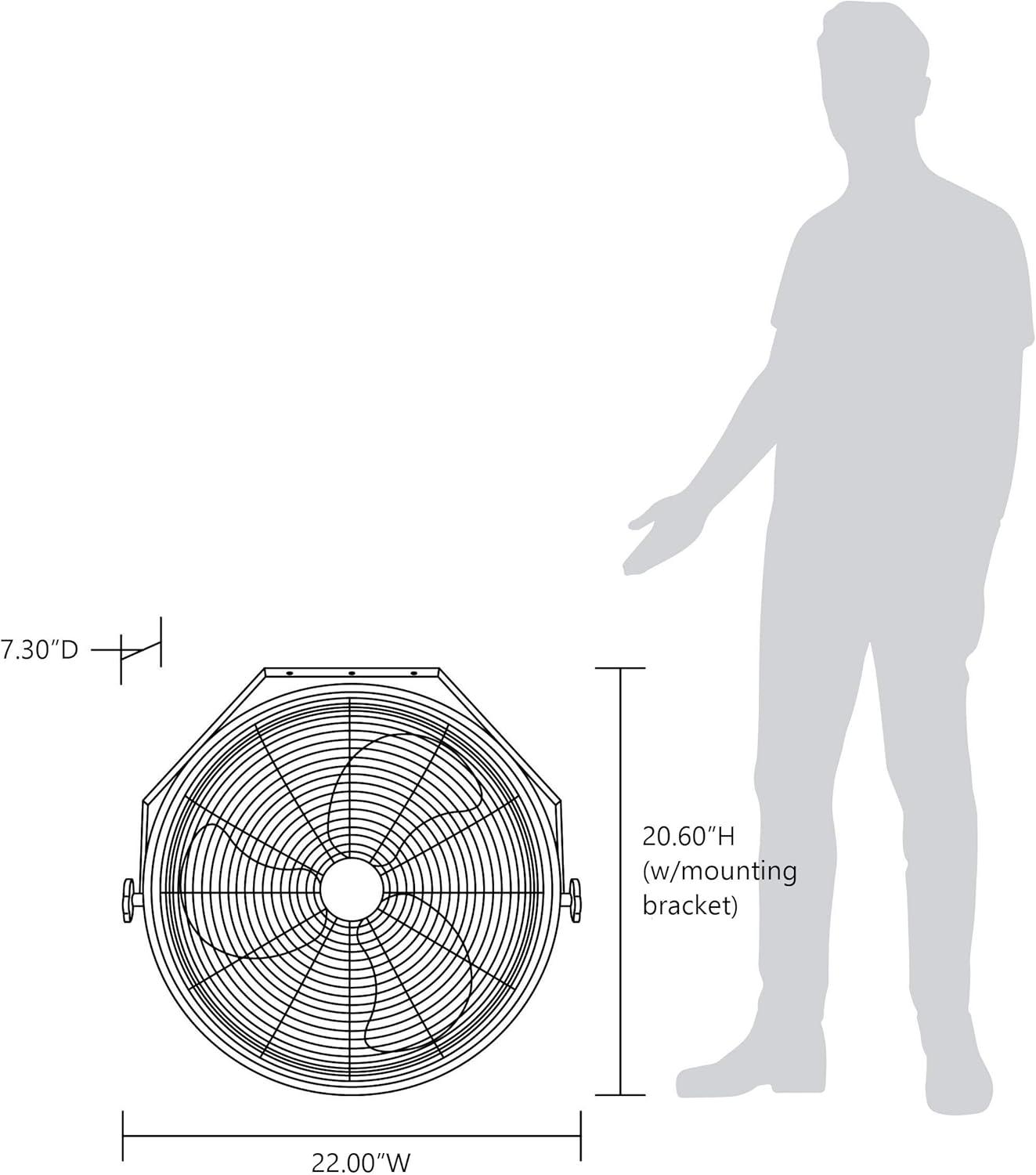 Newair Outdoor High Velocity Wall Mounted Fan with 3 Fan Speeds