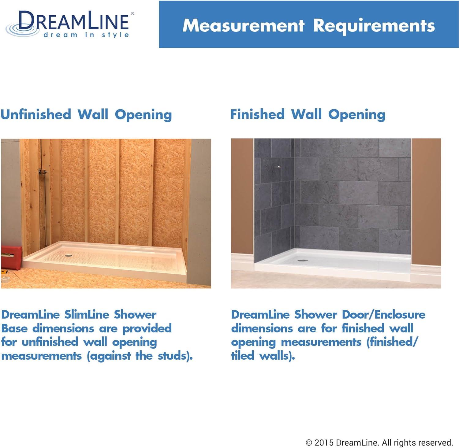 SlimLine 60" x 36" Single Threshold Shower Base