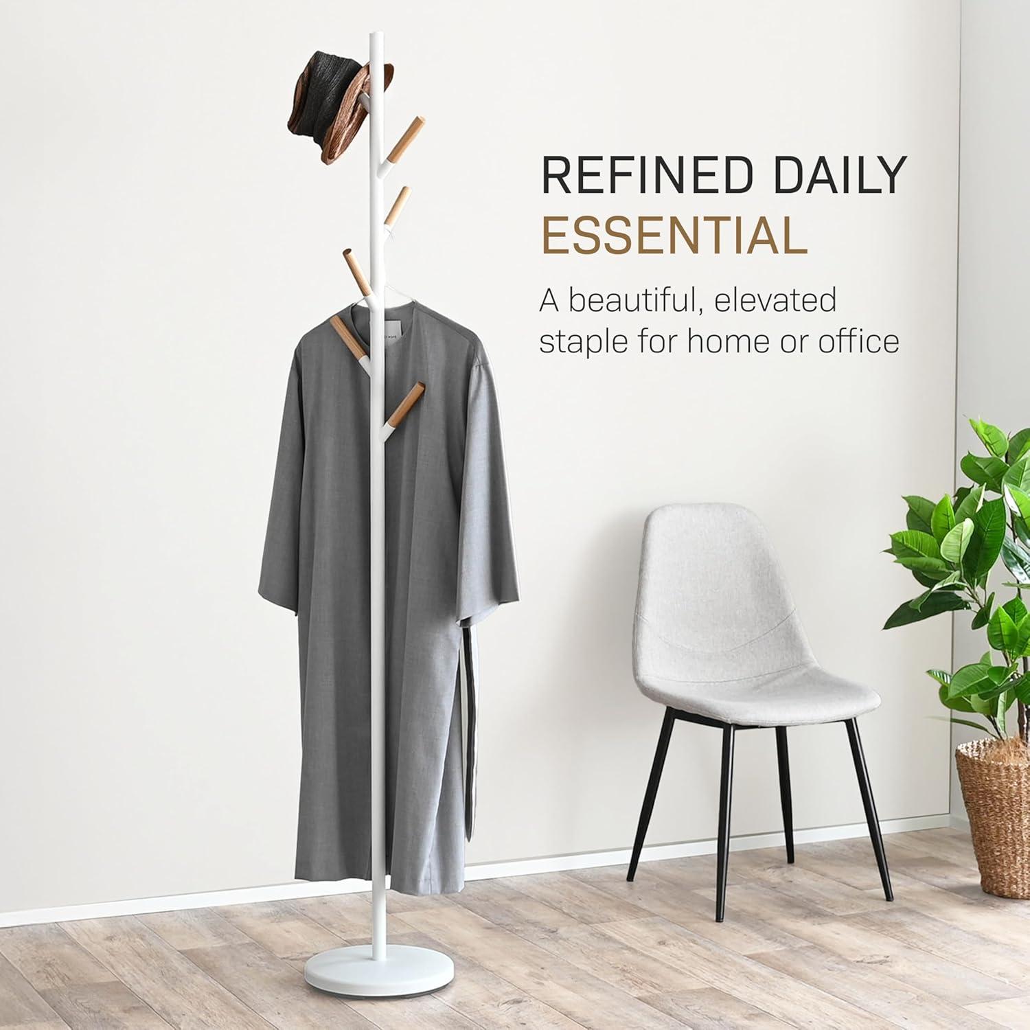 Yamazaki Home Coat Hanger, Steel, Weighted Base