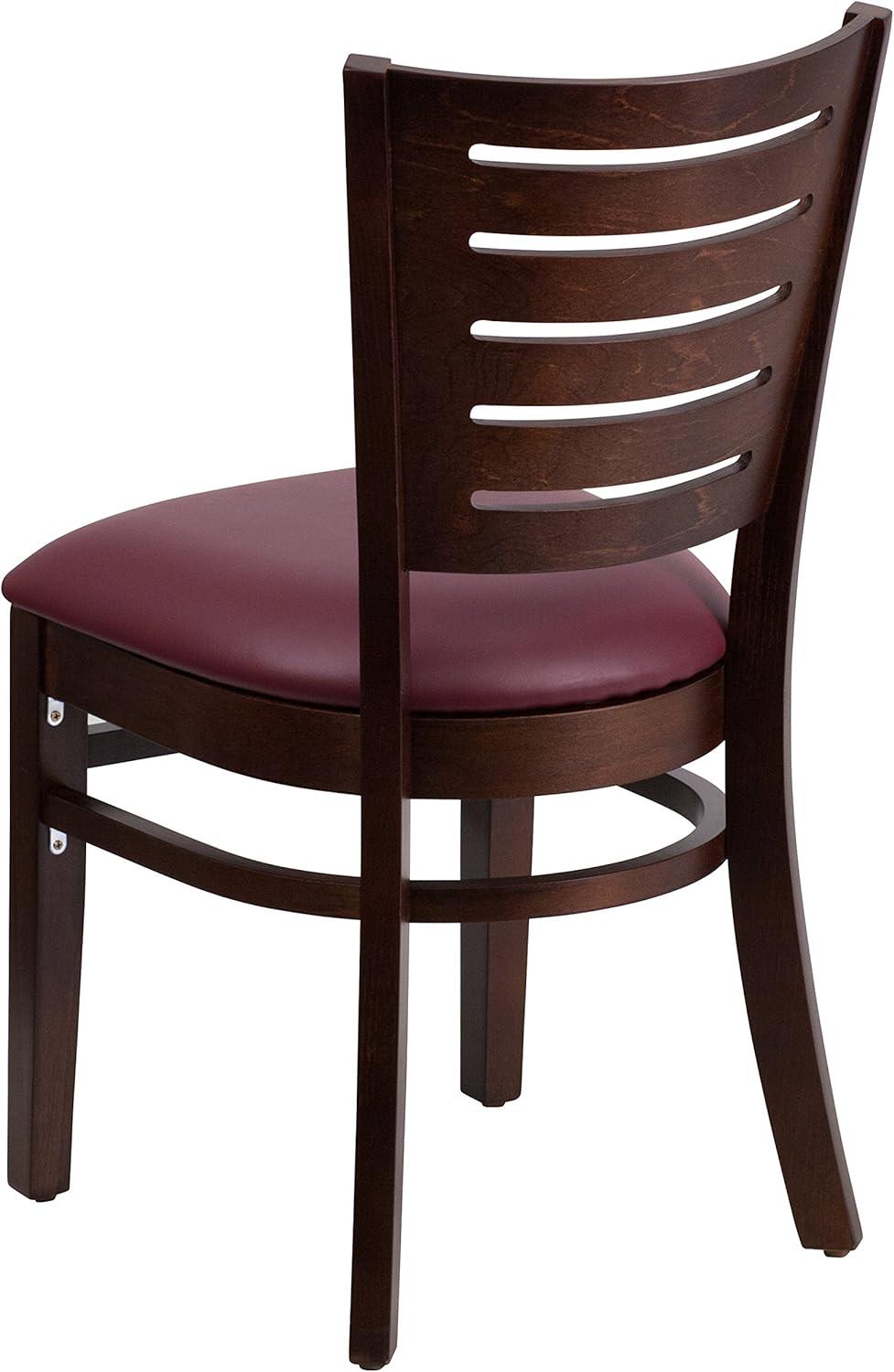Flash Furniture Darby Series Slat Back Walnut Wood Restaurant Chair
