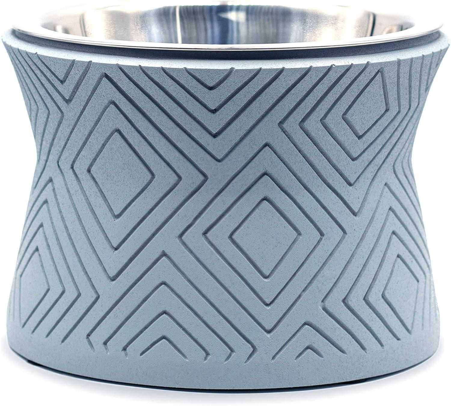 Pet Junkie Elevated Dog Bowl Santa Fe - Icy Gray, Small