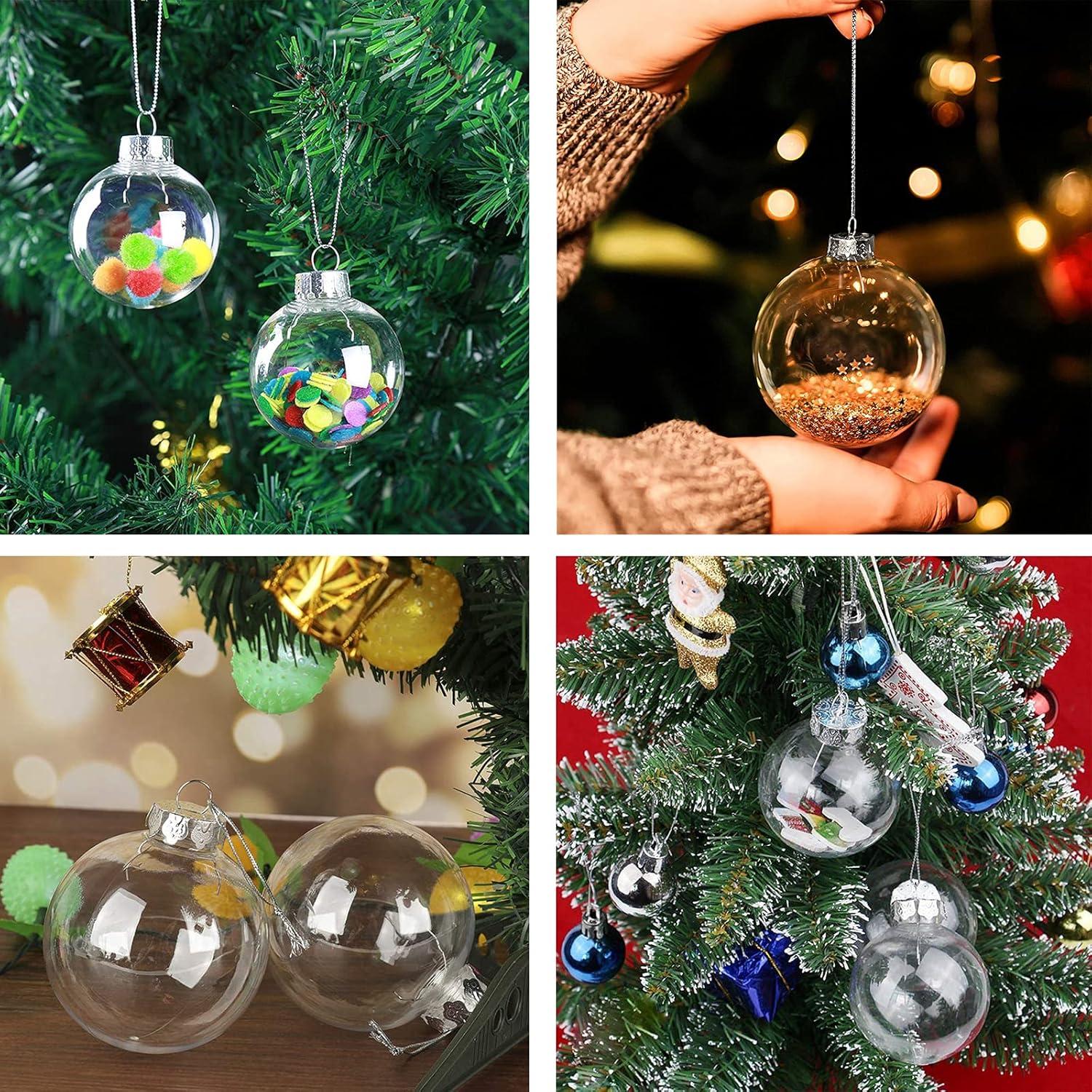 Dytern Christmas,12pcs Transparent Christmas Ball Empty DIY Balls Christmas Tree Baubles