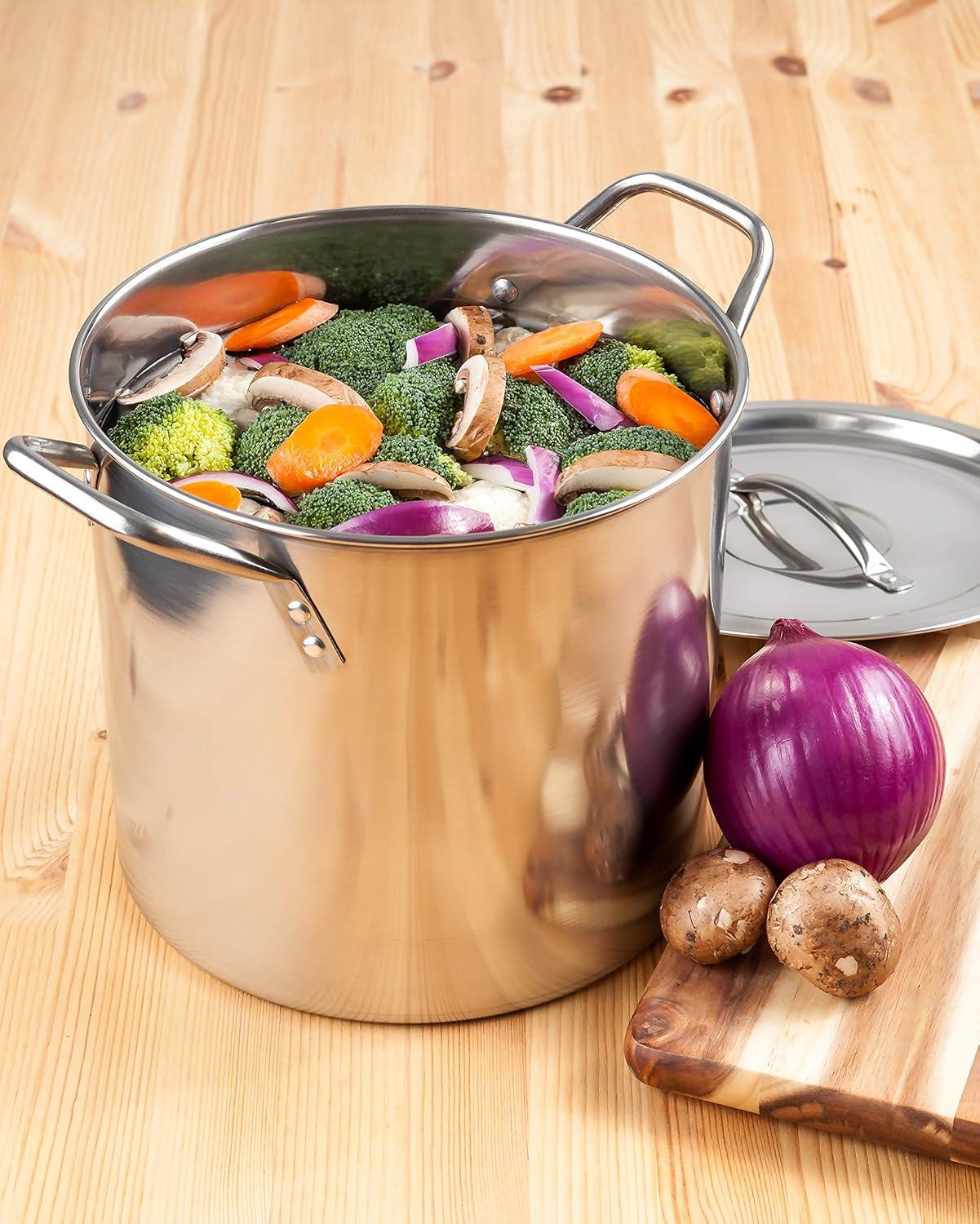 McSunley 8-Quart Stainless Steel Stock Pot with Handles