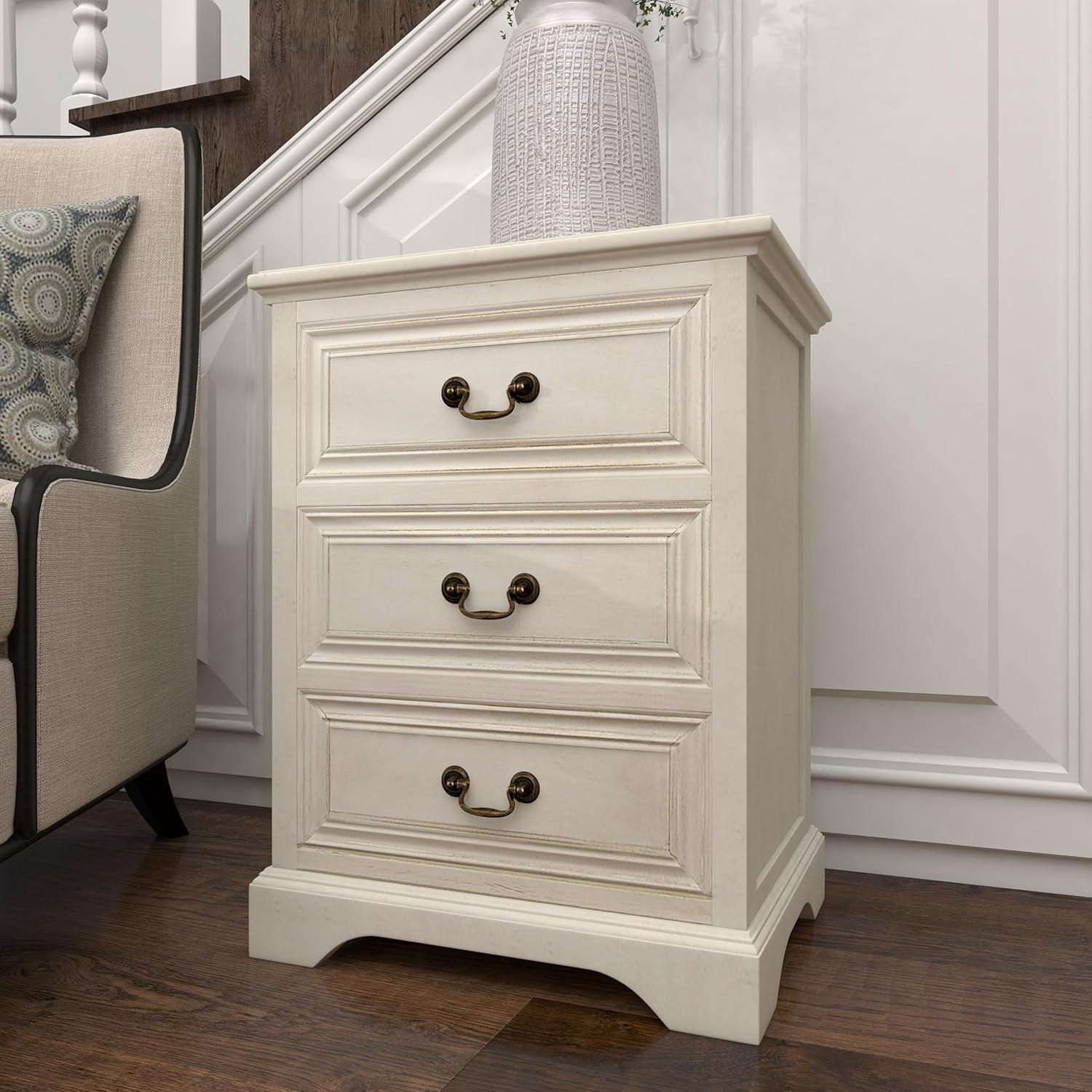 Freeman Solid Wood Top 3 - Drawer End Table