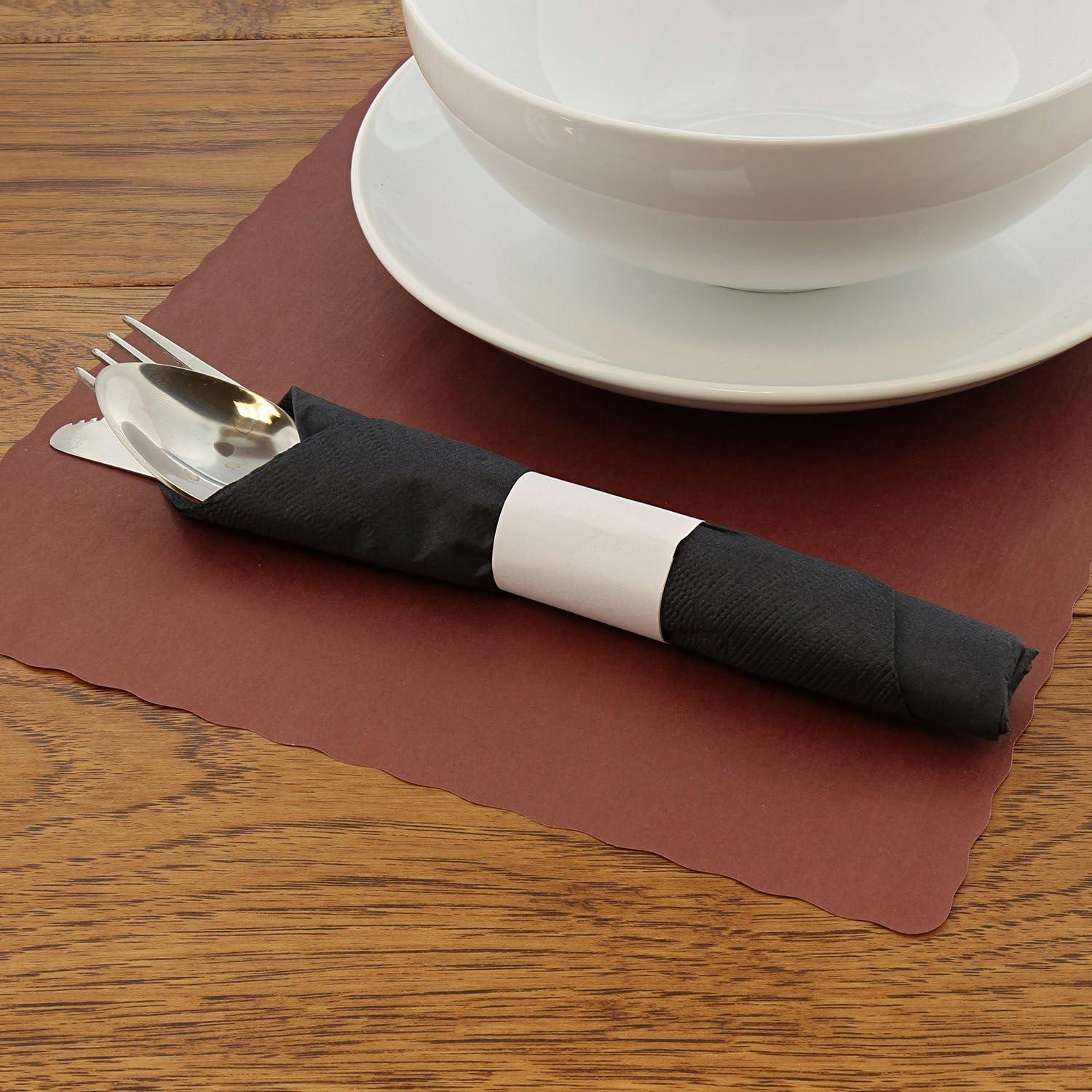 Burgundy Disposable Paper Placemats, 9.25 x 13.25 Inch, Pack of 1000