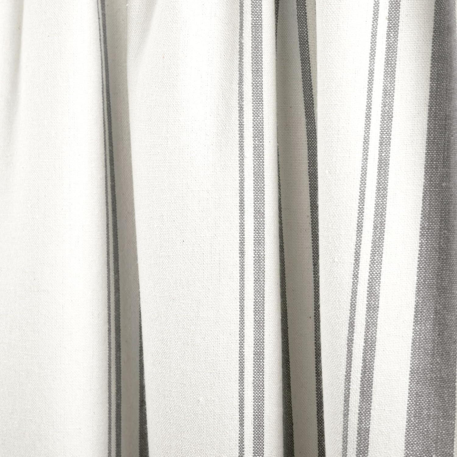 Lush Decor Farmhouse Stripe Striped Ruffled 52'' W Window Valance