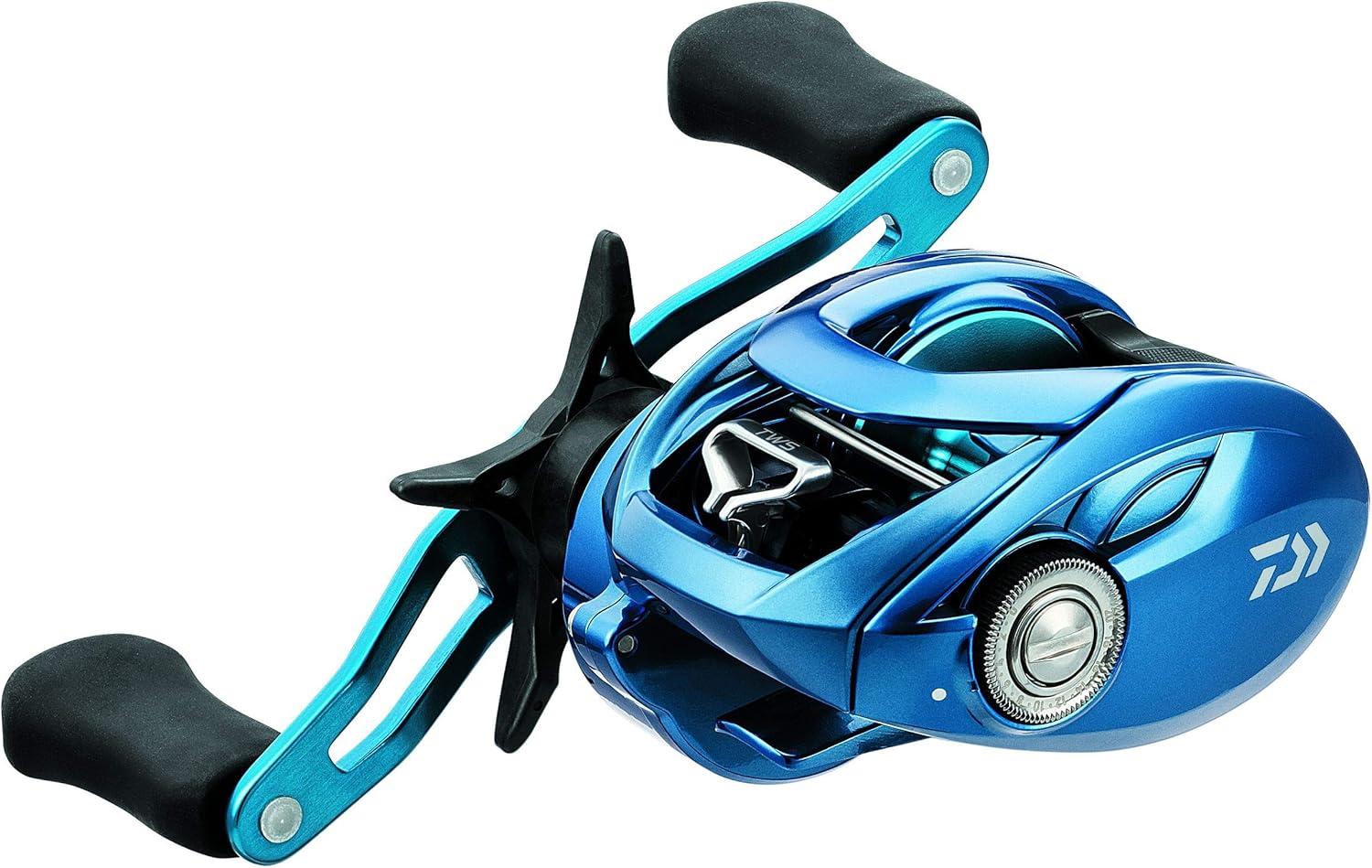 Blue Aluminum Saltwater Baitcasting Reel with Ball Bearings