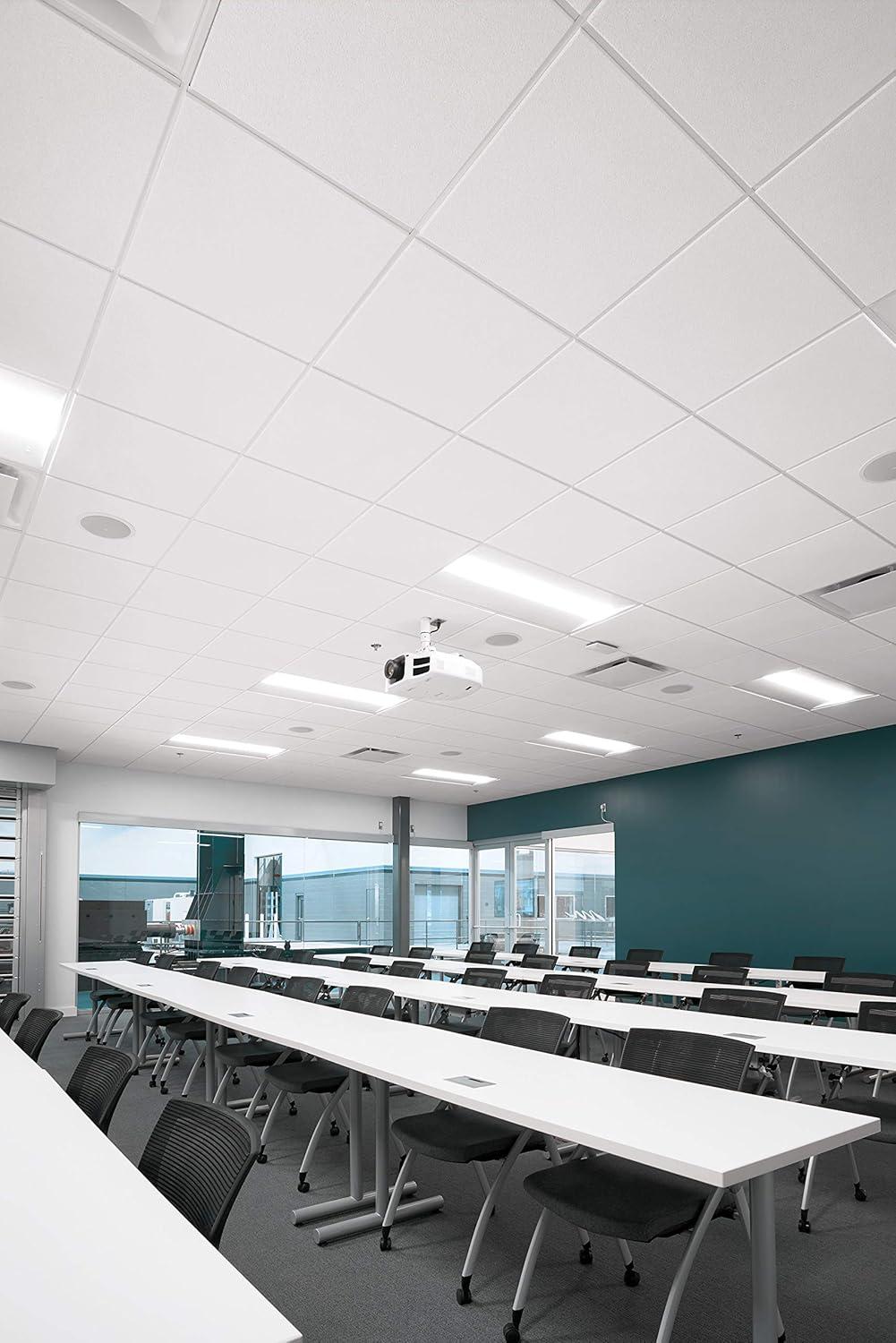 Ultima White Acoustic 24x24 Ceiling Tiles for Suspended Grid