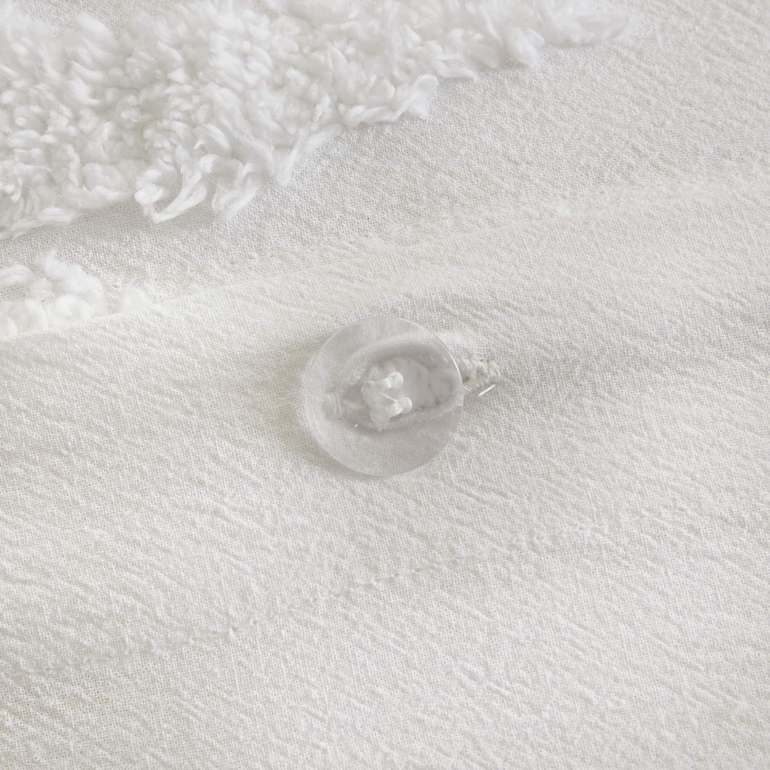 Madison Park Bahari Tufted Cotton Chenille Palm Duvet Cover Set