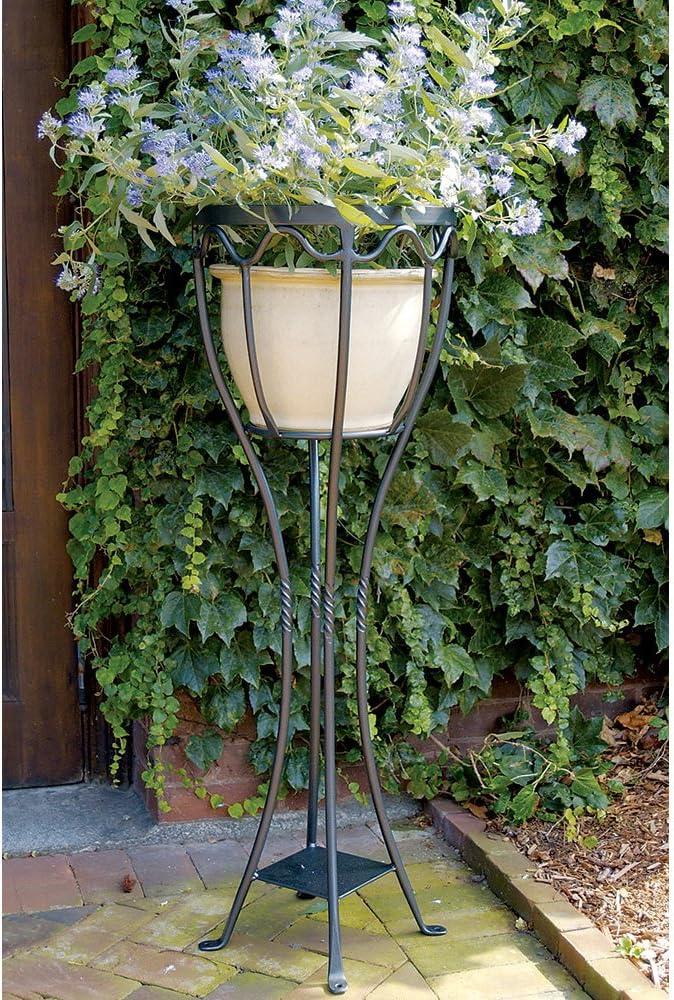 Achla VPS-04 Verandah Plant Stand Patio Accent - Graphite Powdercoat