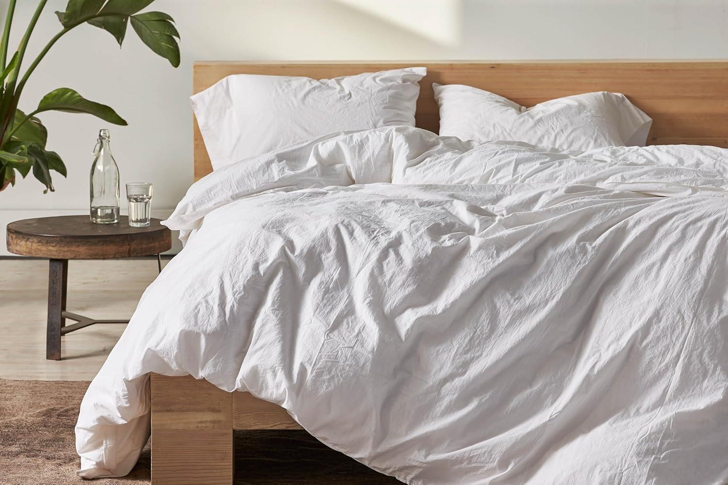 Organic Crinkled Percale Sheet Set