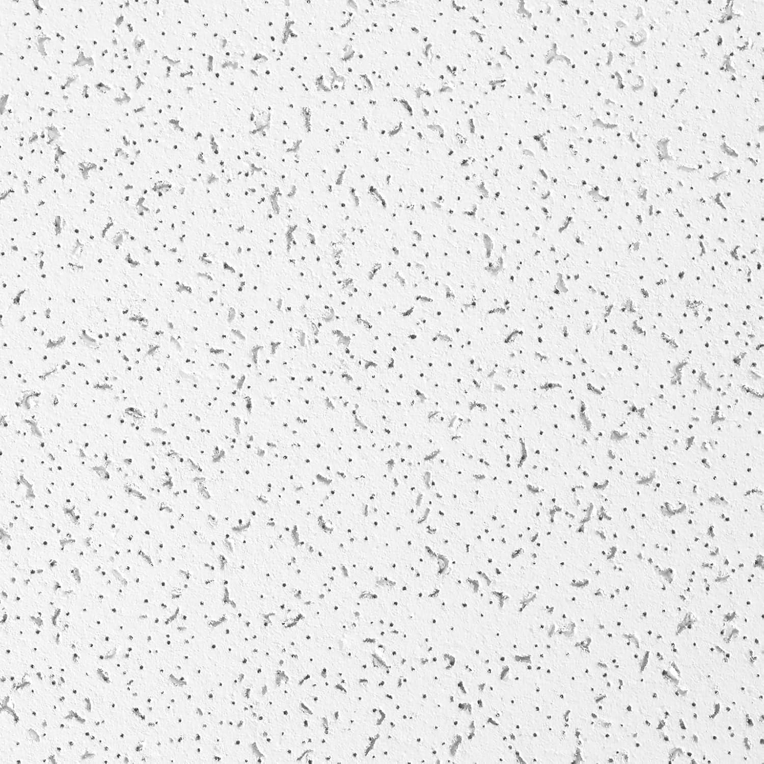 Armstrong 2x2 RANDOM TEXTURED Acoustic Ceiling Tiles for Suspended Ceiling Grids, 16-tiles per pack, White