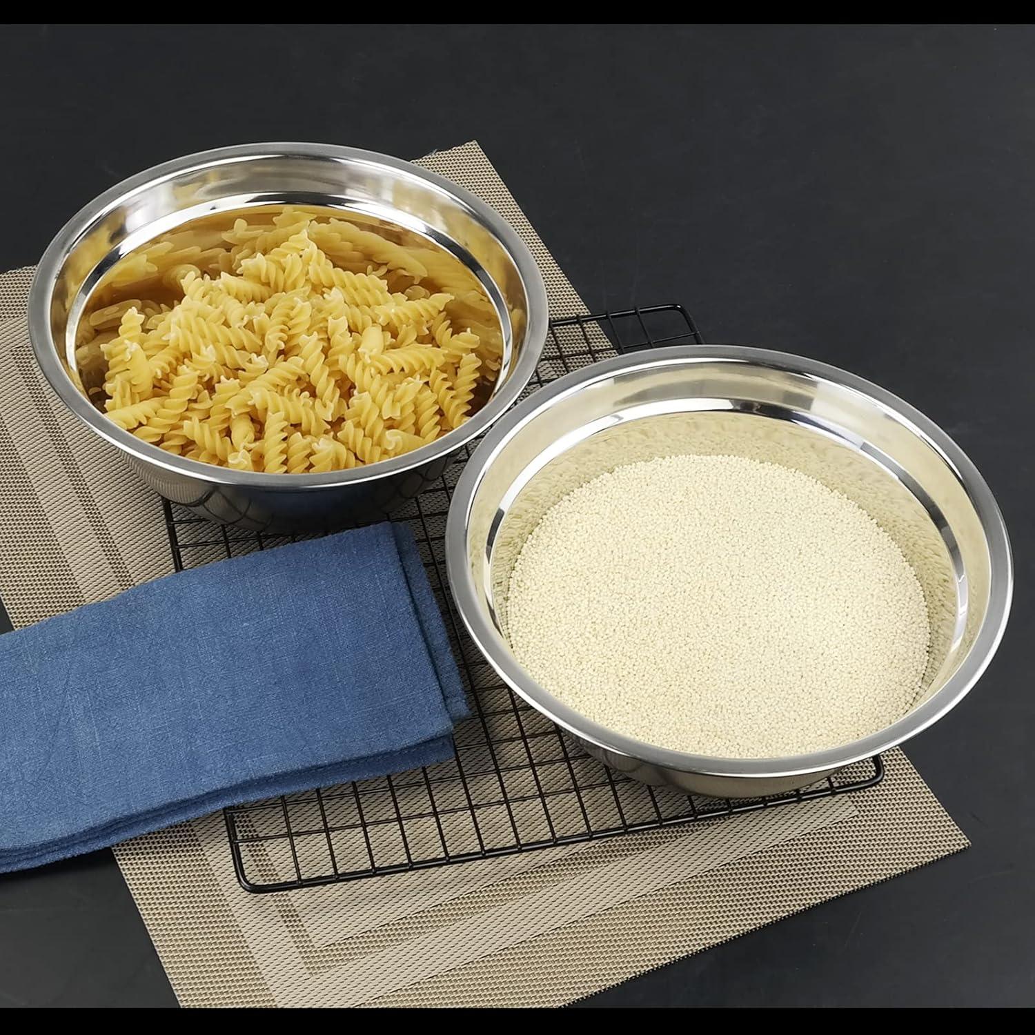 4-Pack Stainless Steel Mixing Bowls/Metal Prep Bowls, Salad Serving Bowl Set